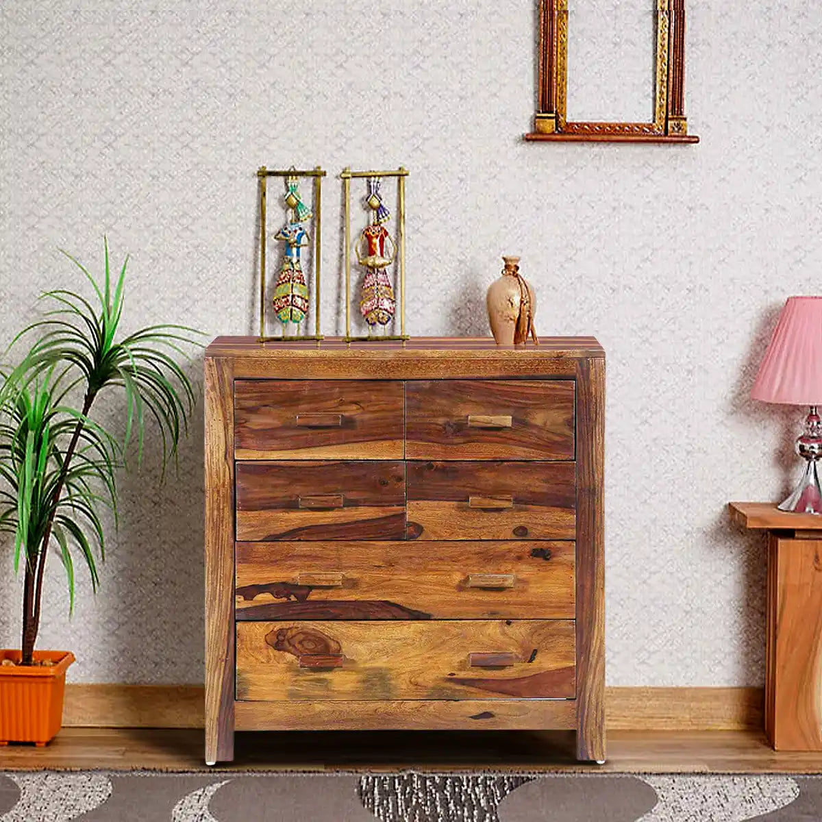 Acro Sheesham Solid Wood Chest of Drawers