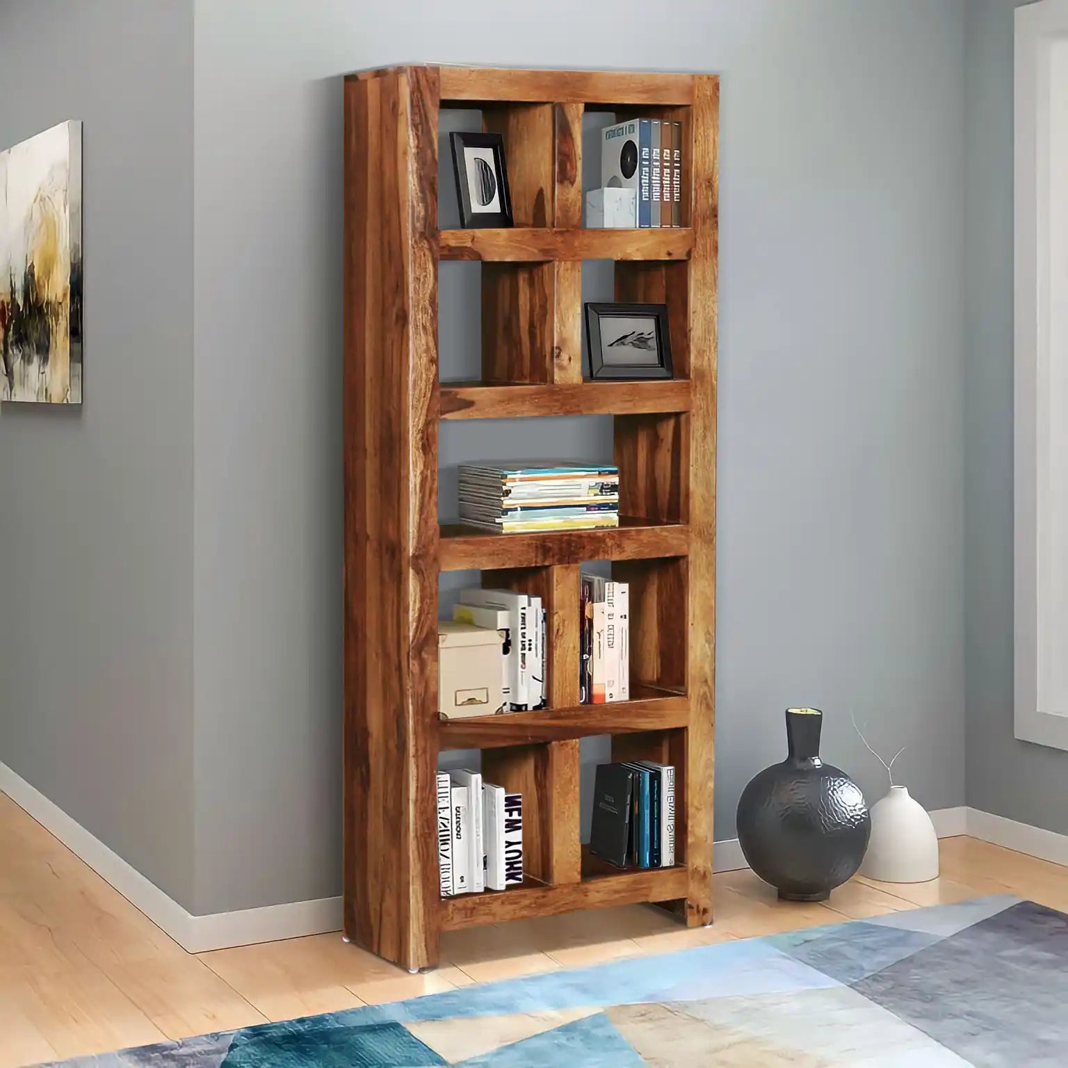 Acro Sheesham wood Bookshelves