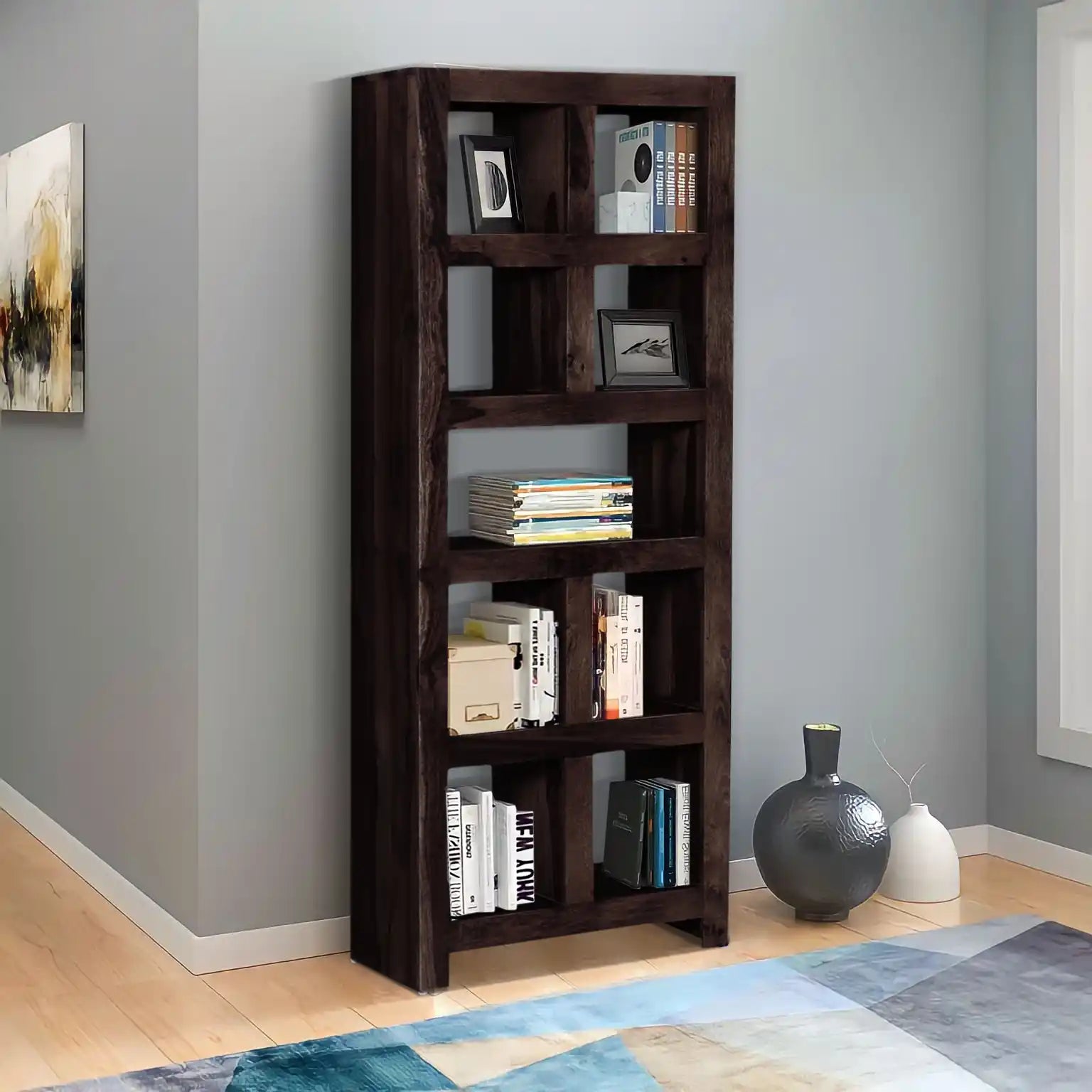 Acro Sheesham wood Bookshelves