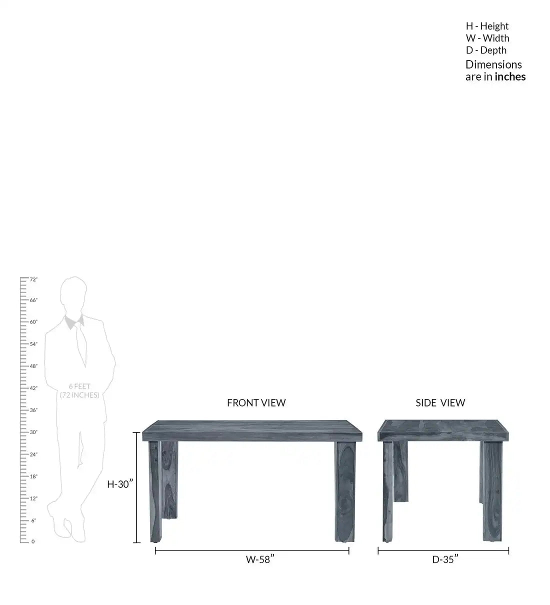 Acro Solid Wood 6 Seater Dining Table Sets