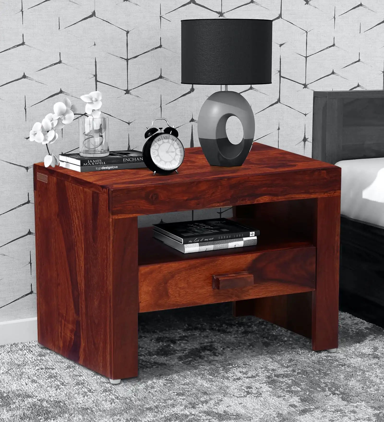 Acro Solid Wood Bedside Tables