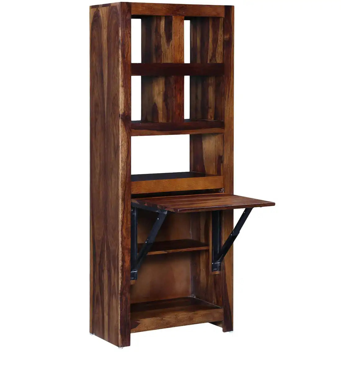 Acro Solid Sheesham Wood Book Shelf with Study Tables