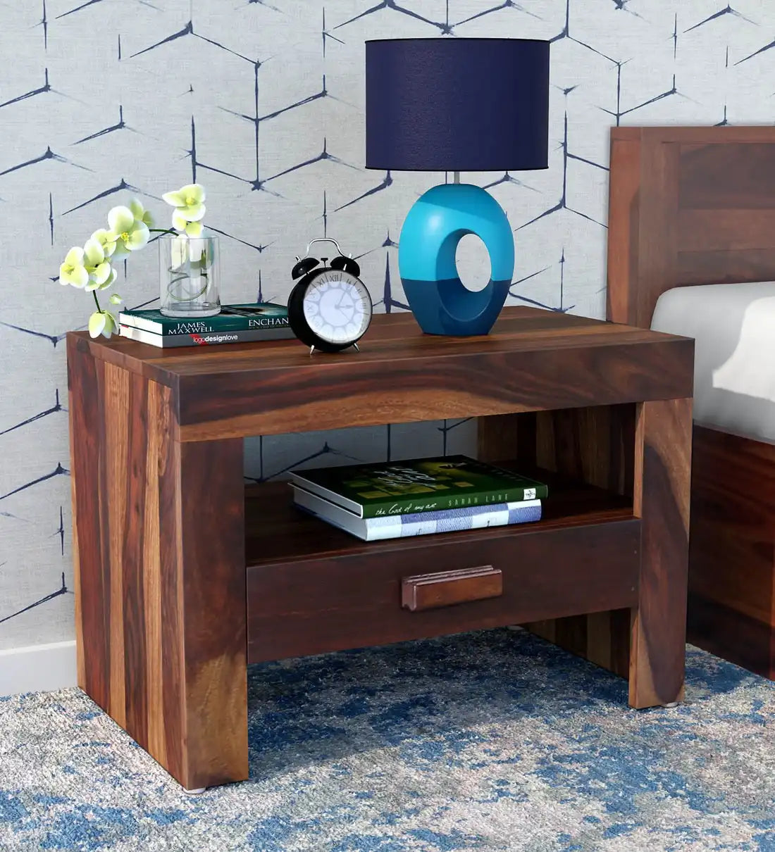 Acro Solid Wood Bedside Tables