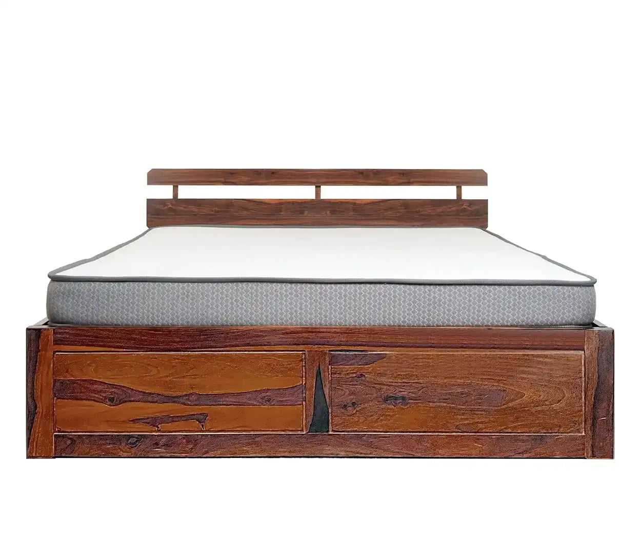 Amira Sheesham Wood Beds in Honey