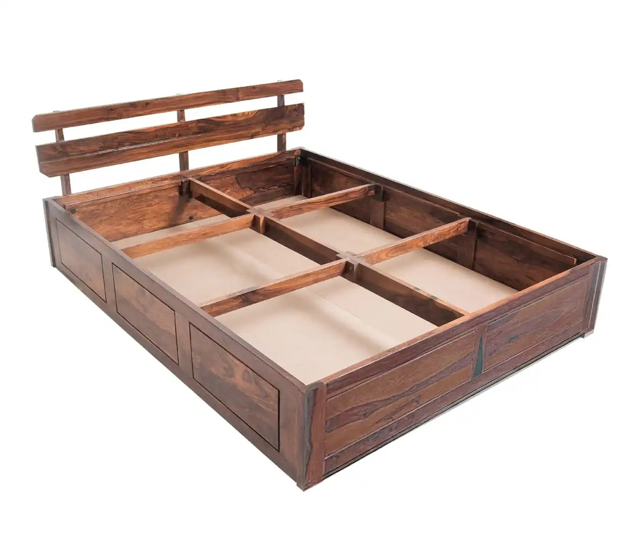 Amira Sheesham Wood Beds in Honey