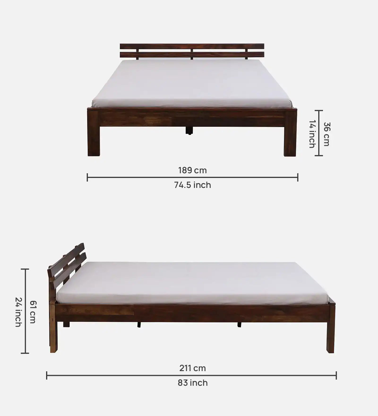 Amol Sheesham Wood King Size Beds