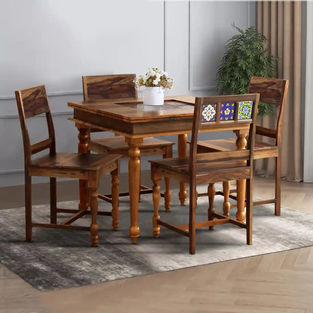 Anamika-Natural-Wood-4-Seater-Dining-Table-Sets-teak-rajawada-furnish