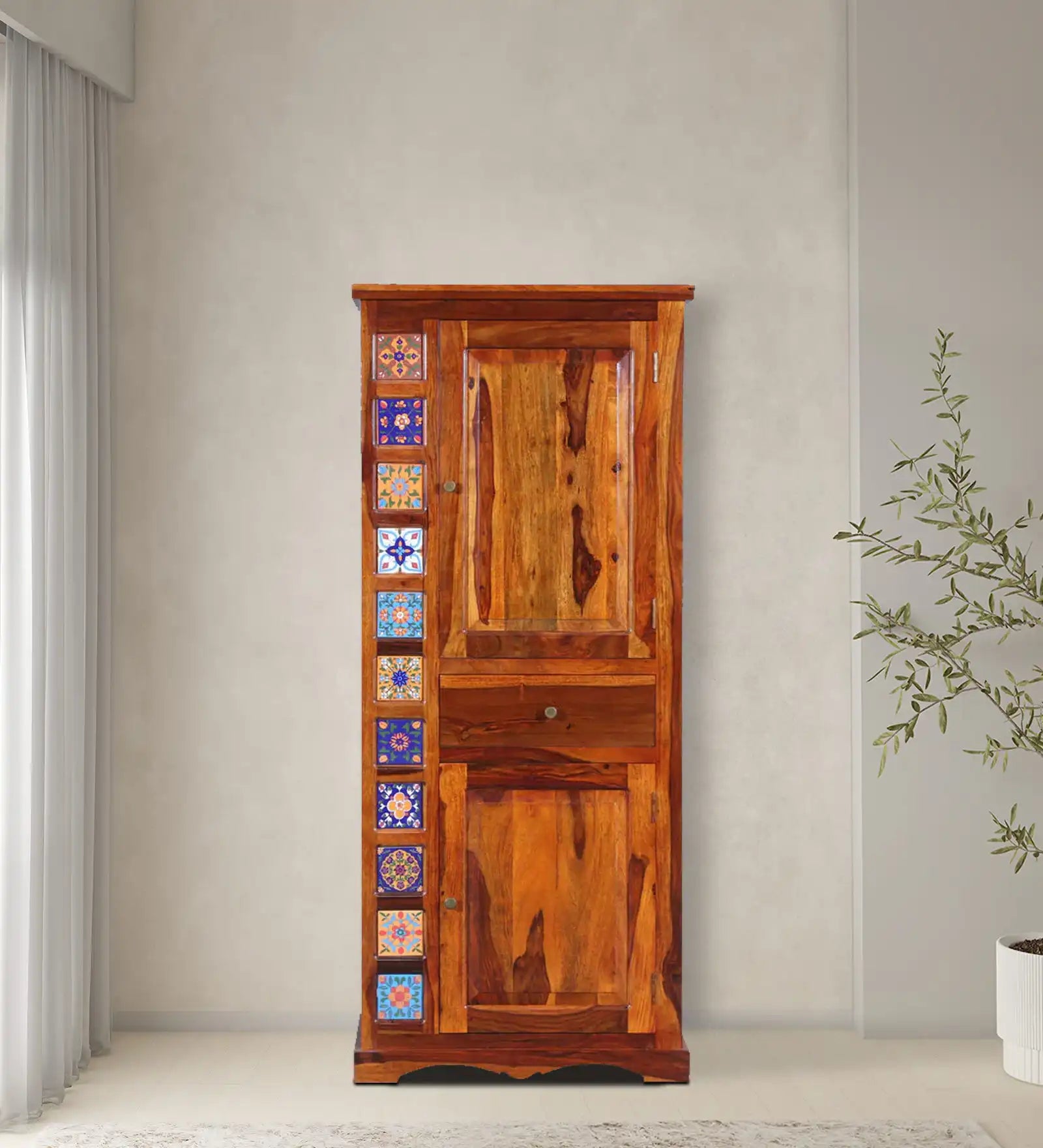 Anamika Sheesham Wood 1 Door Wardrobe