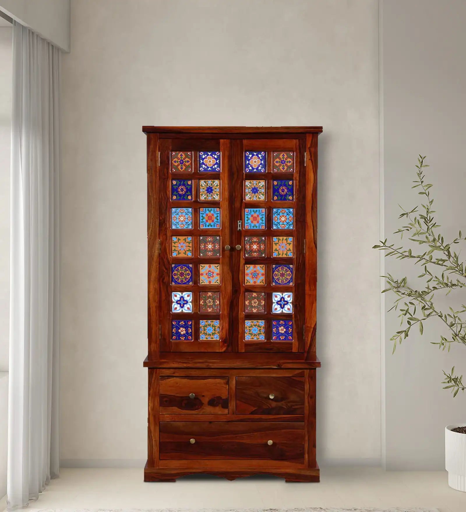 Anamika Sheesham Wood 2 Door Wardrobe