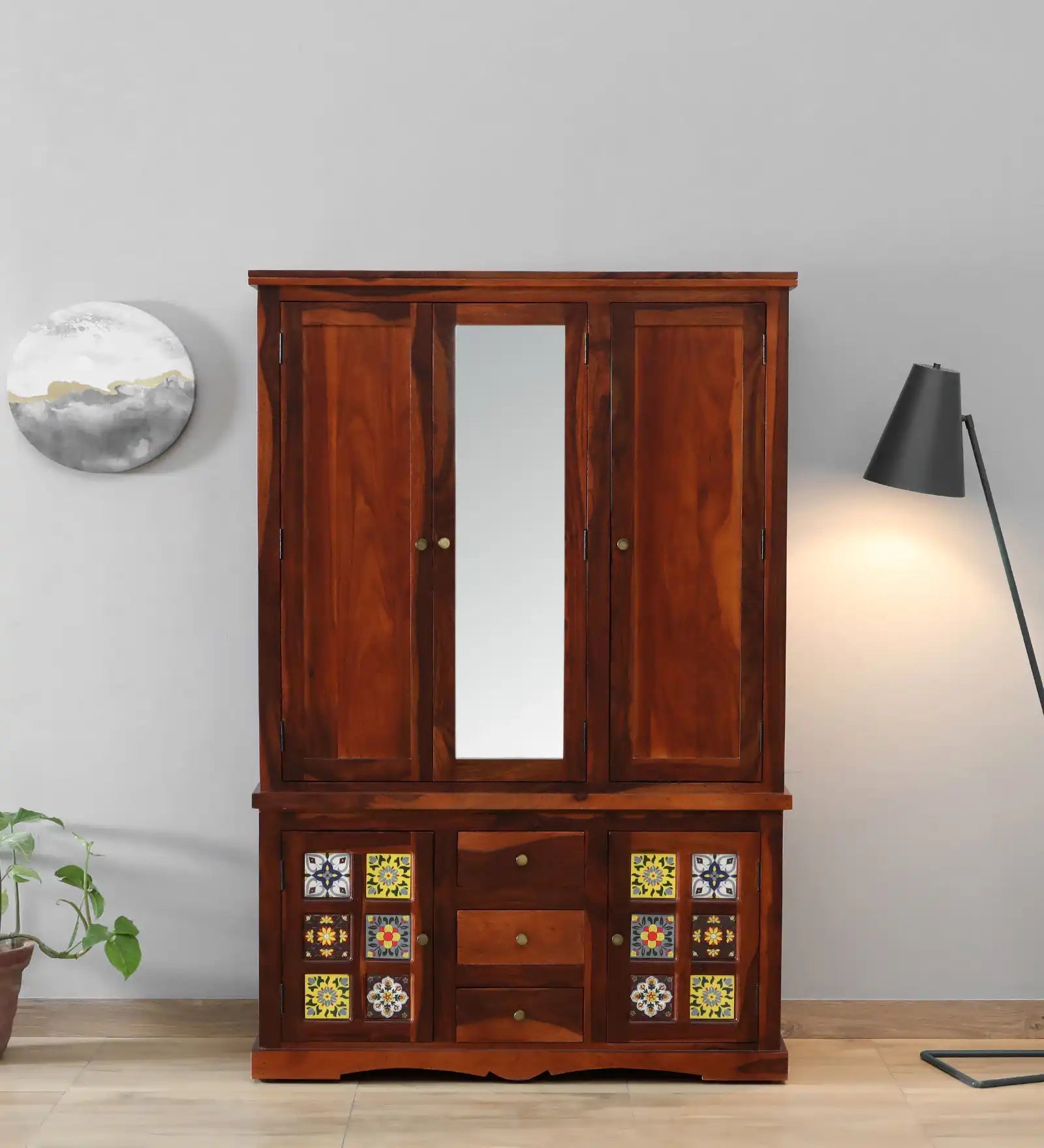 Anamika Sheesham Wood 3 Door Wardrobe