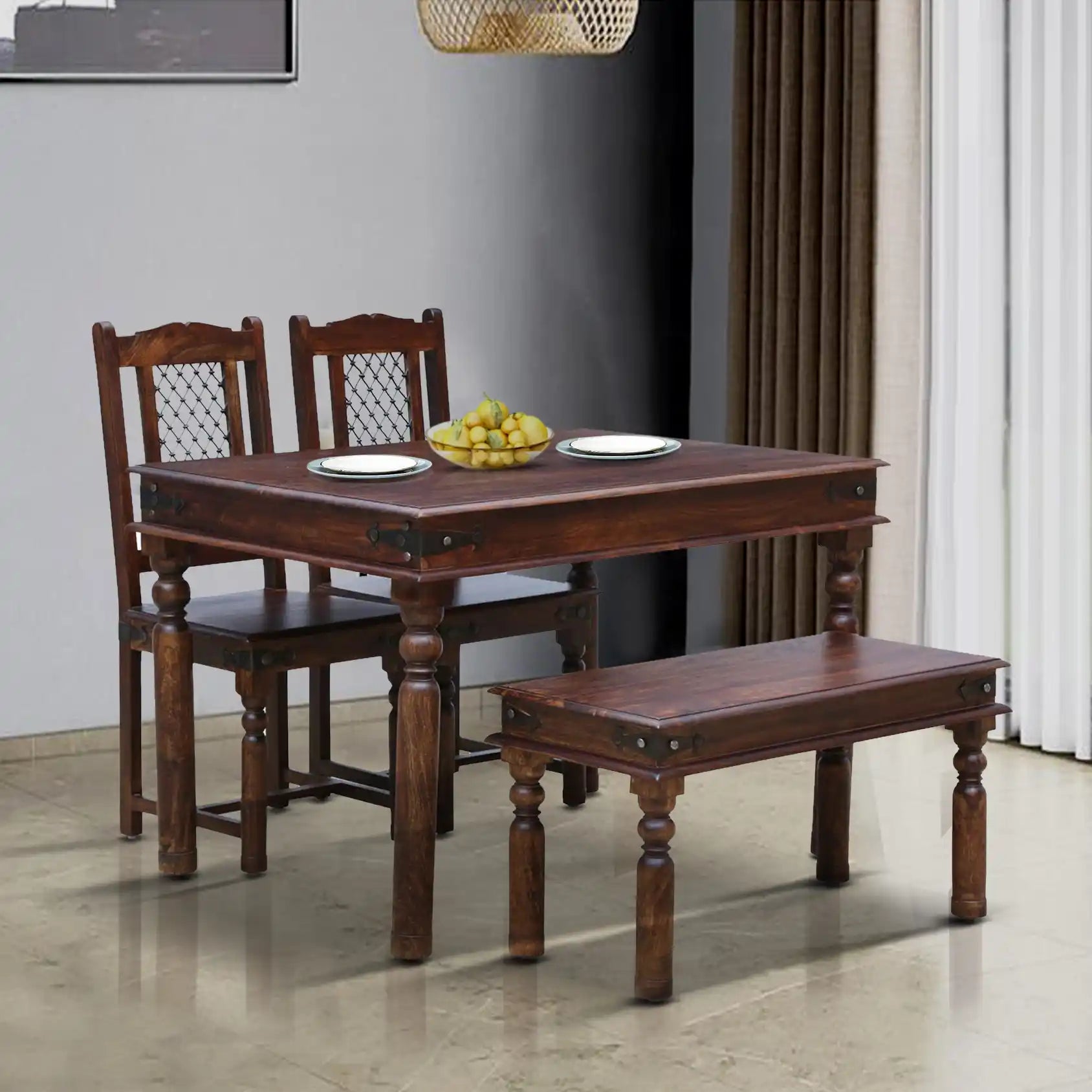 Arjuna Sheesham Wood 4 Seater Dining Table Sets