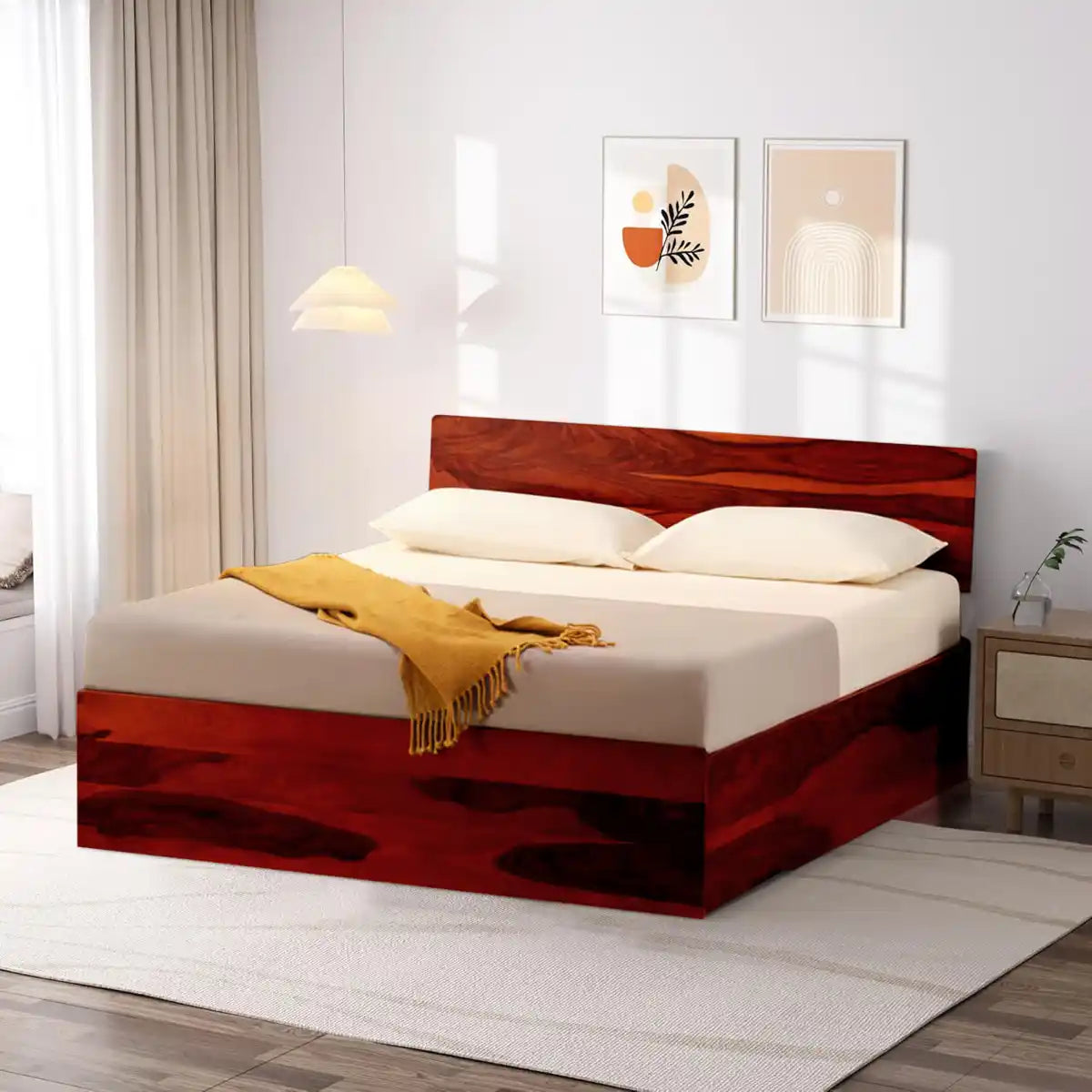 Darshan Sheesham Solid Wood Storage Beds