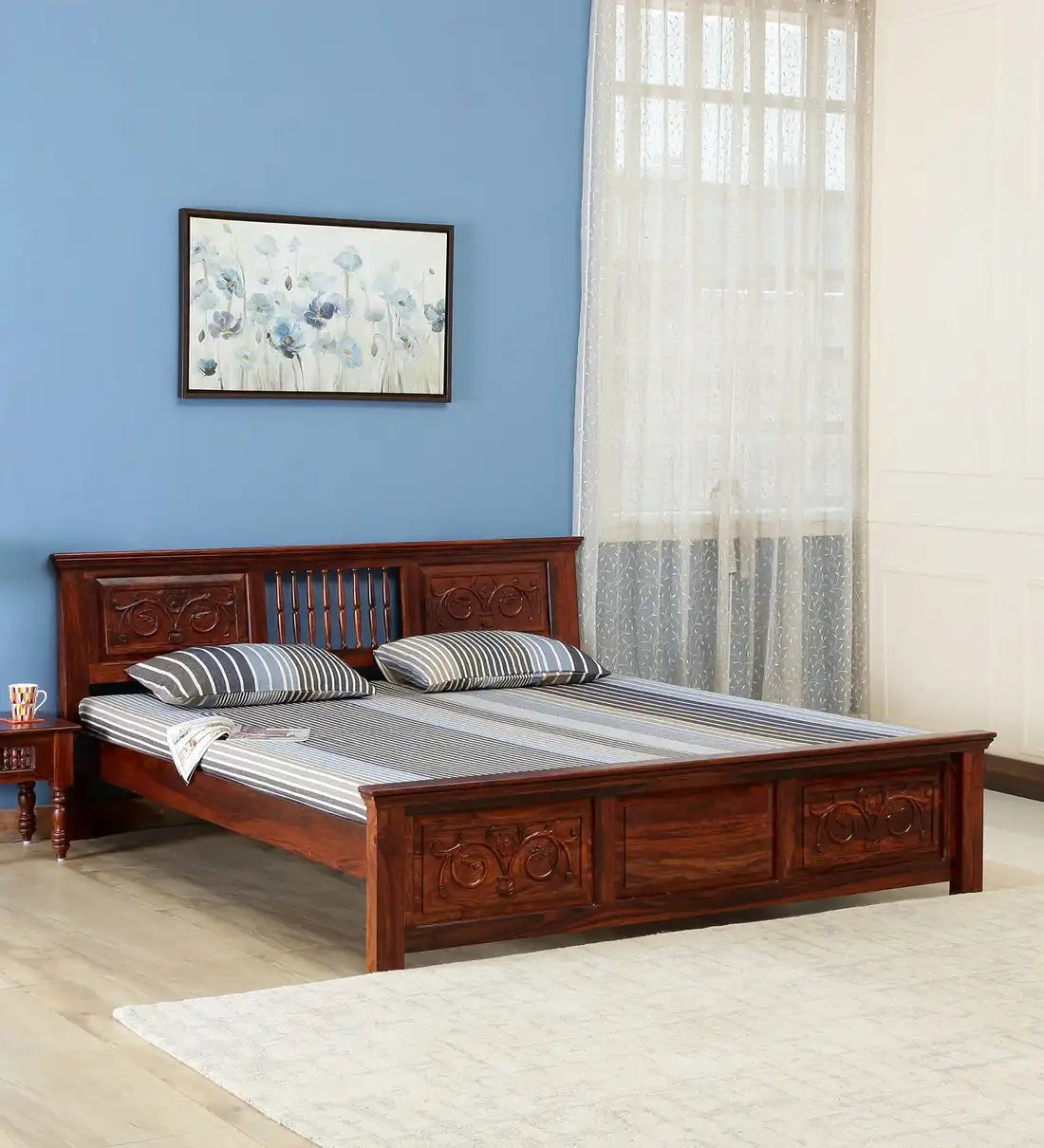 Devanti Traditional Solid Wood King Size Beds