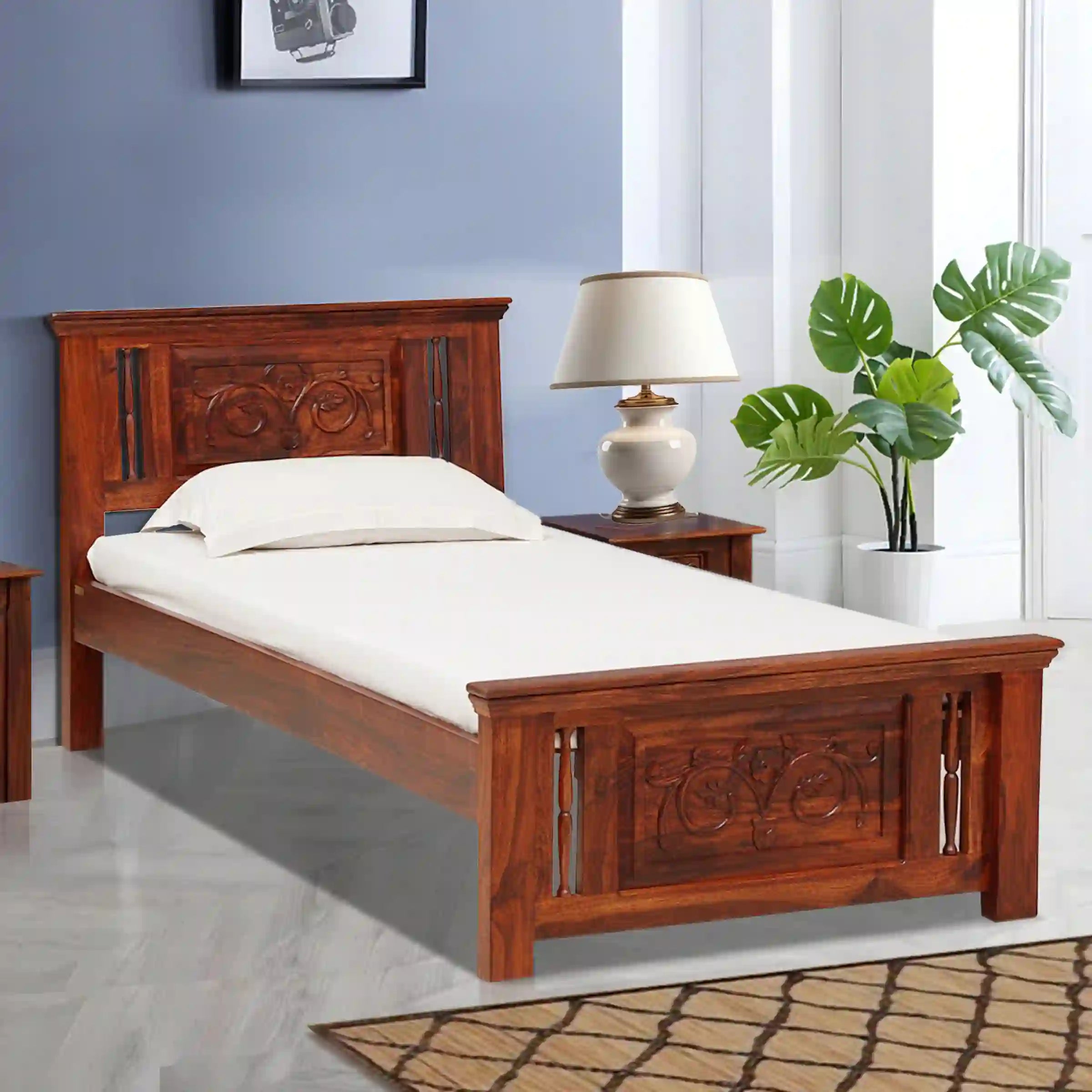 Devanti-Traditional-Solid-Wood-Single-Beds-honey-rajawada-furnish