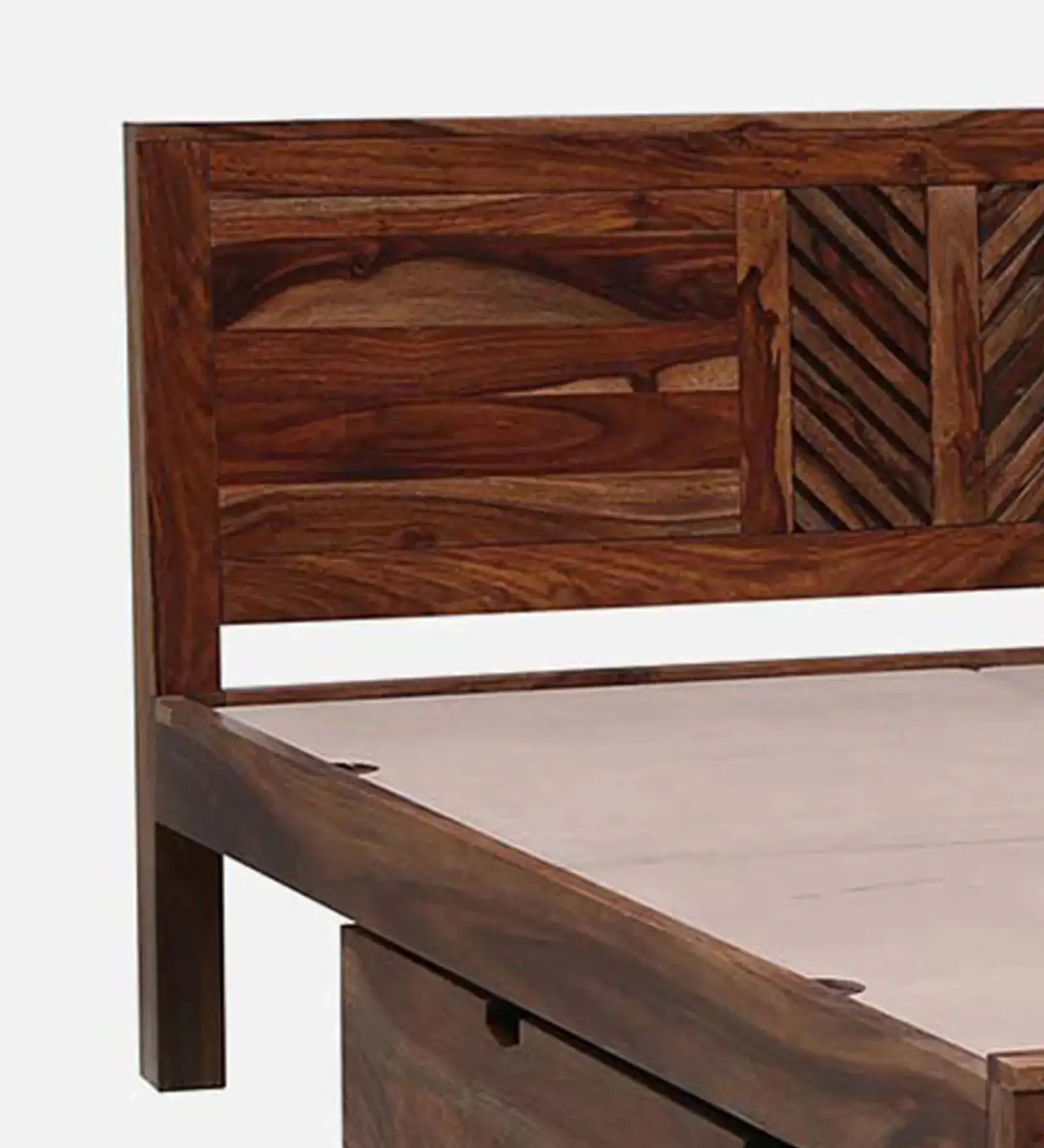 Elista Sheesham Wood Storage Beds With Drawer