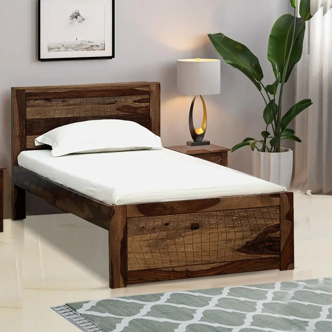 Harmonia Natural Wood Single Bed