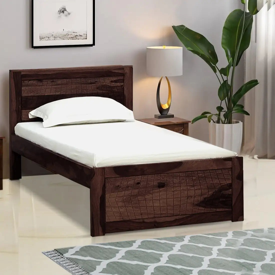 Harmonia Natural Wood Single Bed