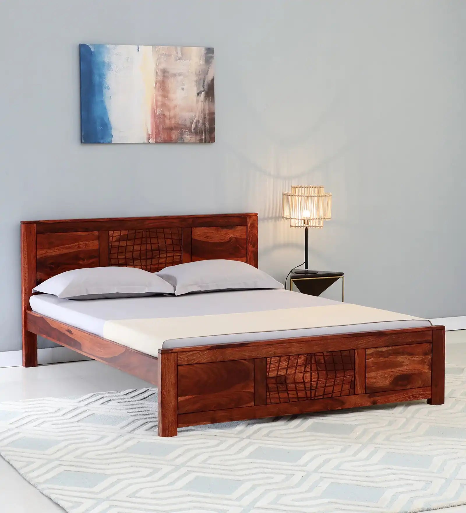 Harmonia Solid Wood Contemporary Queen Size Beds