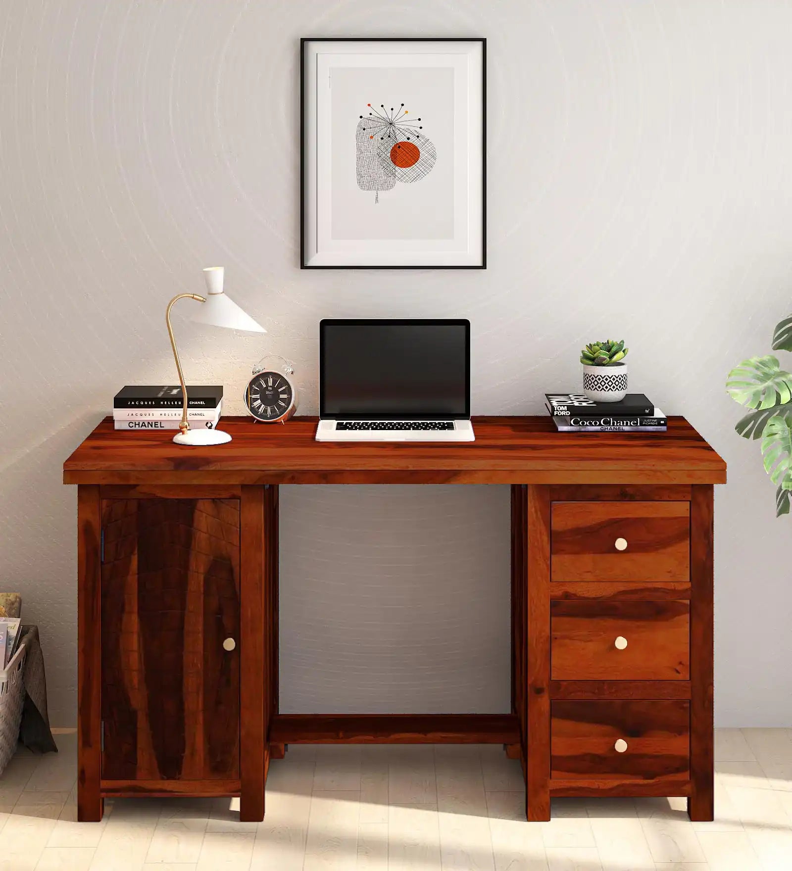 Harmonia Solid Wood Modern Study Table