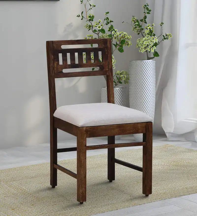 Jenine Solid Sheesham Wood Dining Chair (Set Of 2)