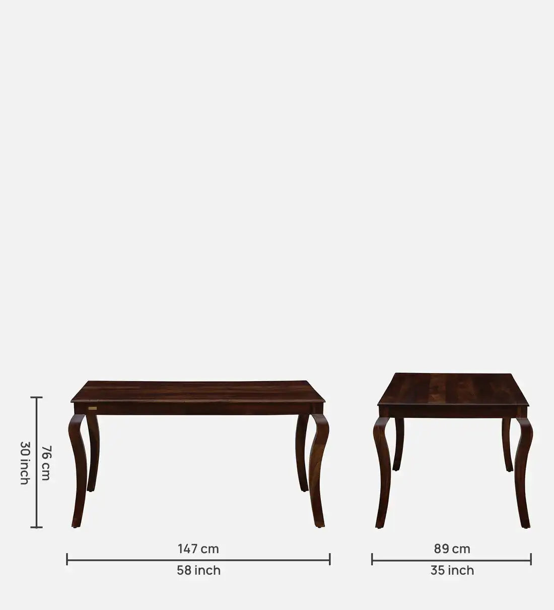 Cairo Solid Wood 6 Seater Dining Table Set