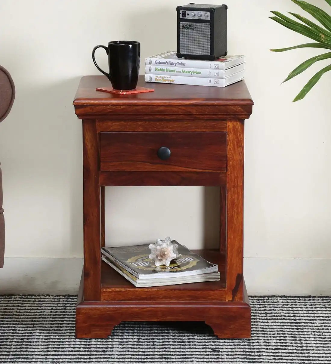 Kanishka Solid Sheesham Wood End Table