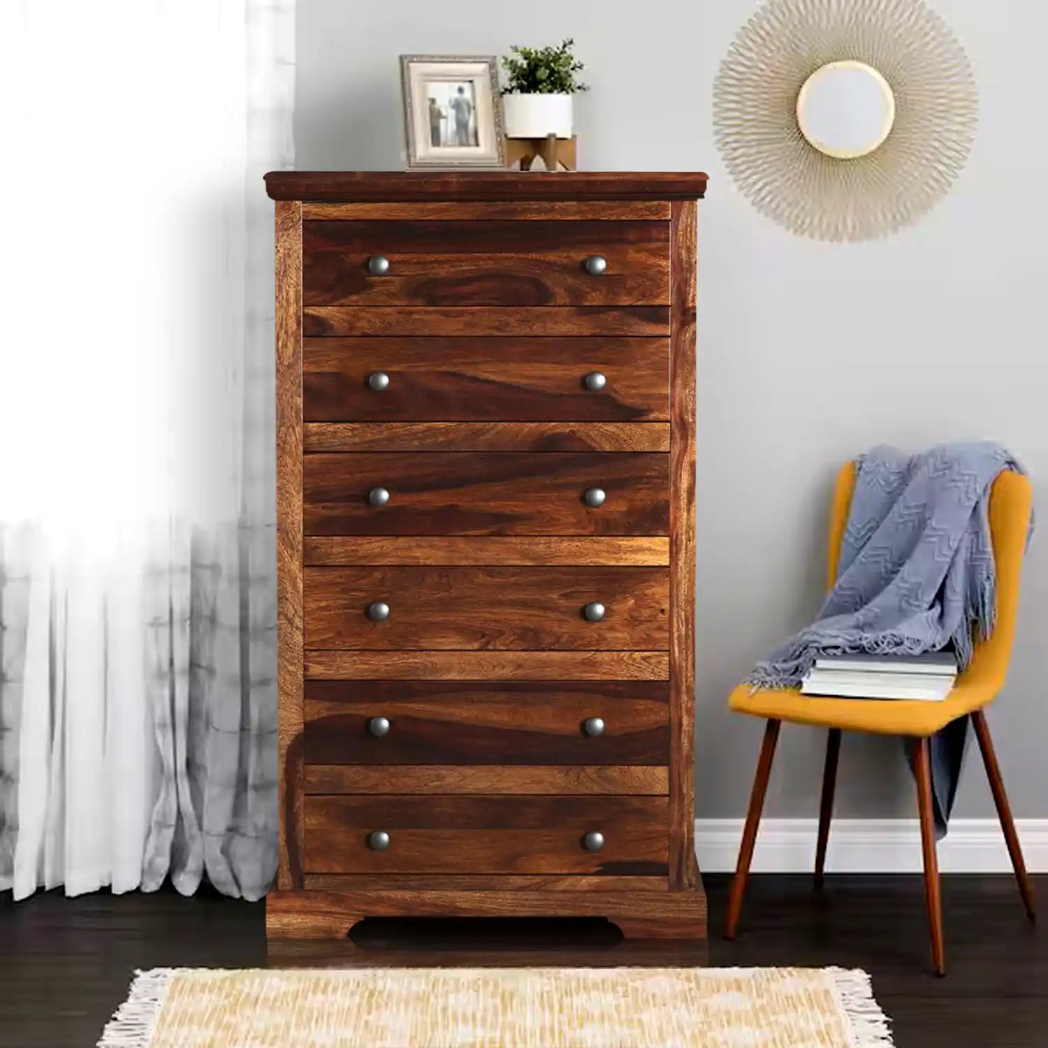 Kanishka Solid Sheesham Wood Chest Of Drawers