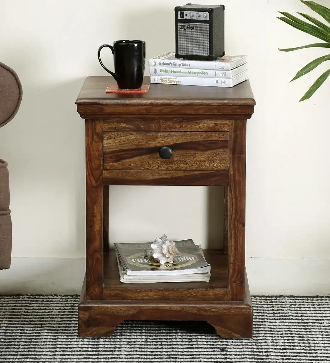 Kanishka Solid Sheesham Wood End Table