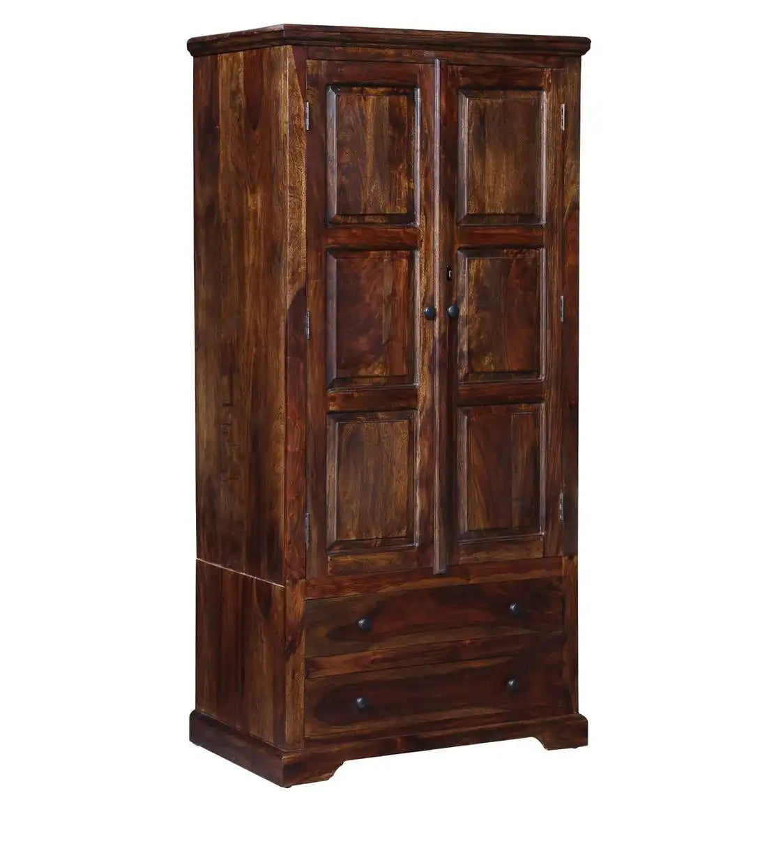 Kanishka Solid Sheesham Wood Wardrobe with Drawers