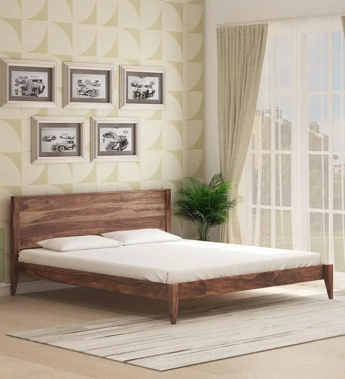 Kim Solid Wood Sheesham King Size Beds