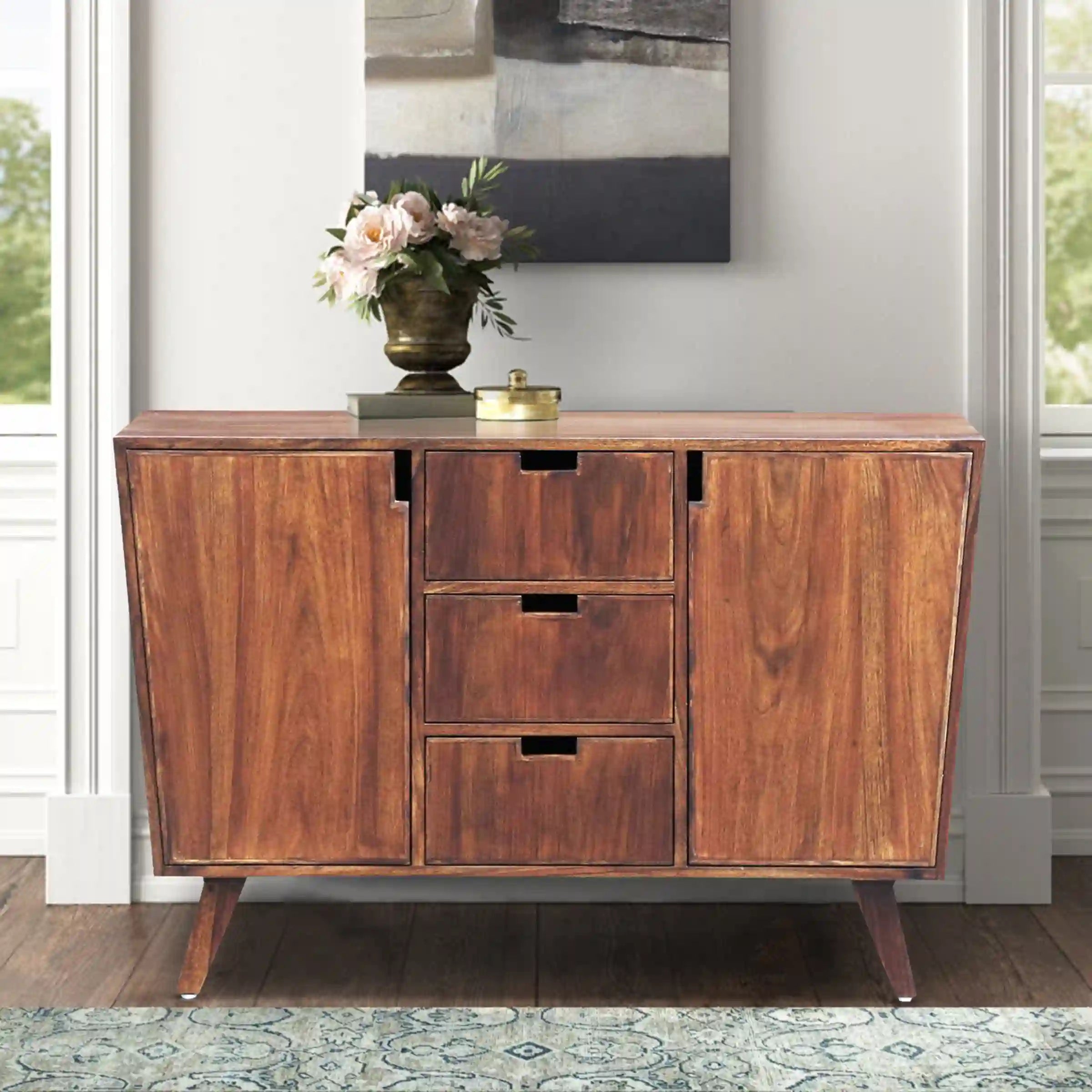 Mario Solid Sheesham Wood Sideboard