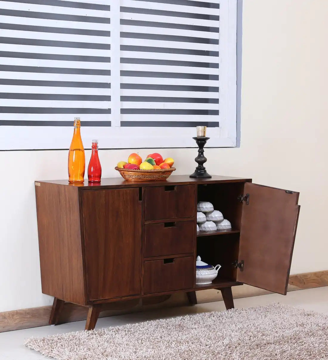 Mario Solid Sheesham Wood Sideboard