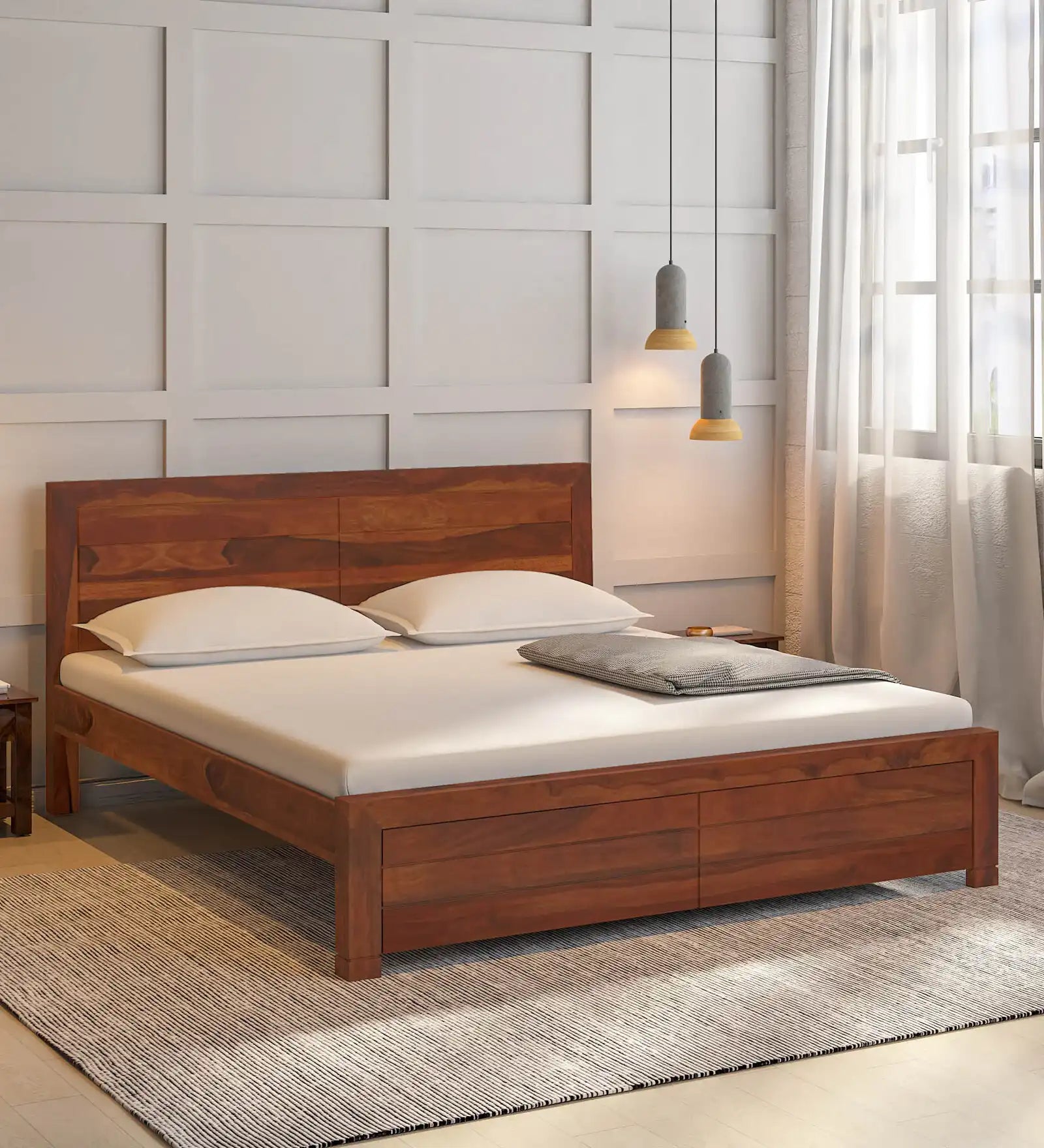 Moscow Contemporary Sheesham Wood Beds