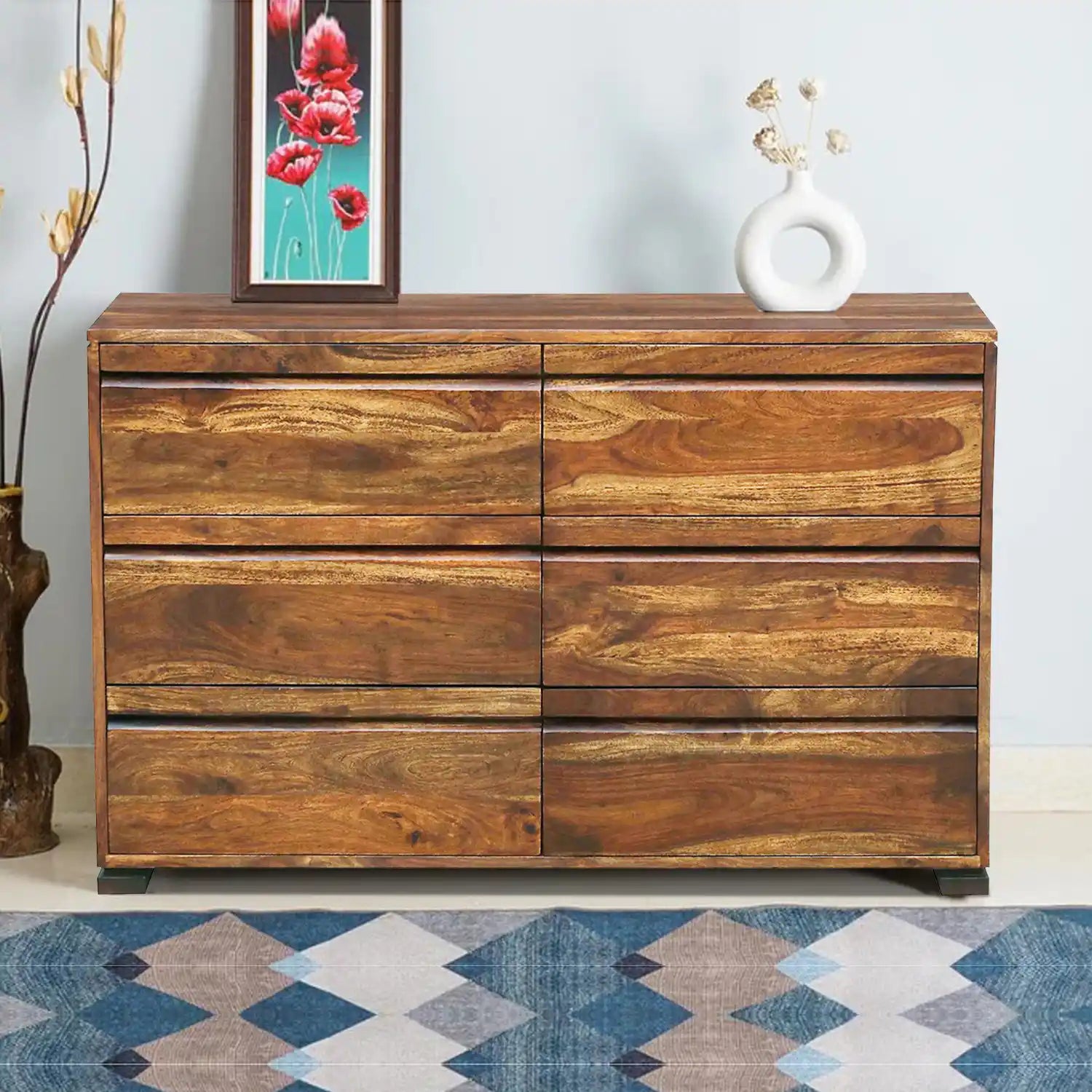 Moscow Modern Sheesham Wood Chest Of Drawers