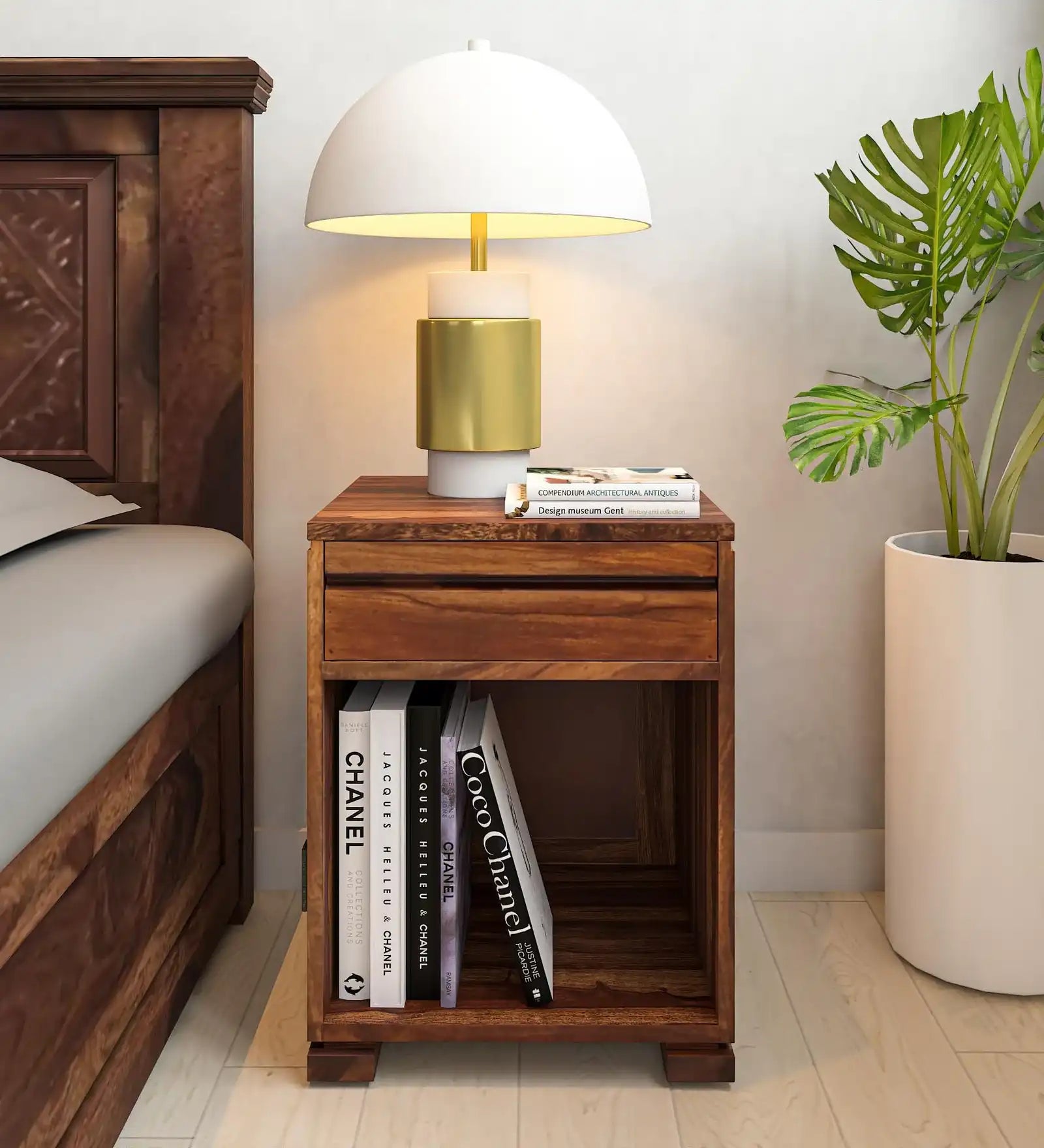 Moscow Solid Wood Nightstand Bedside Table