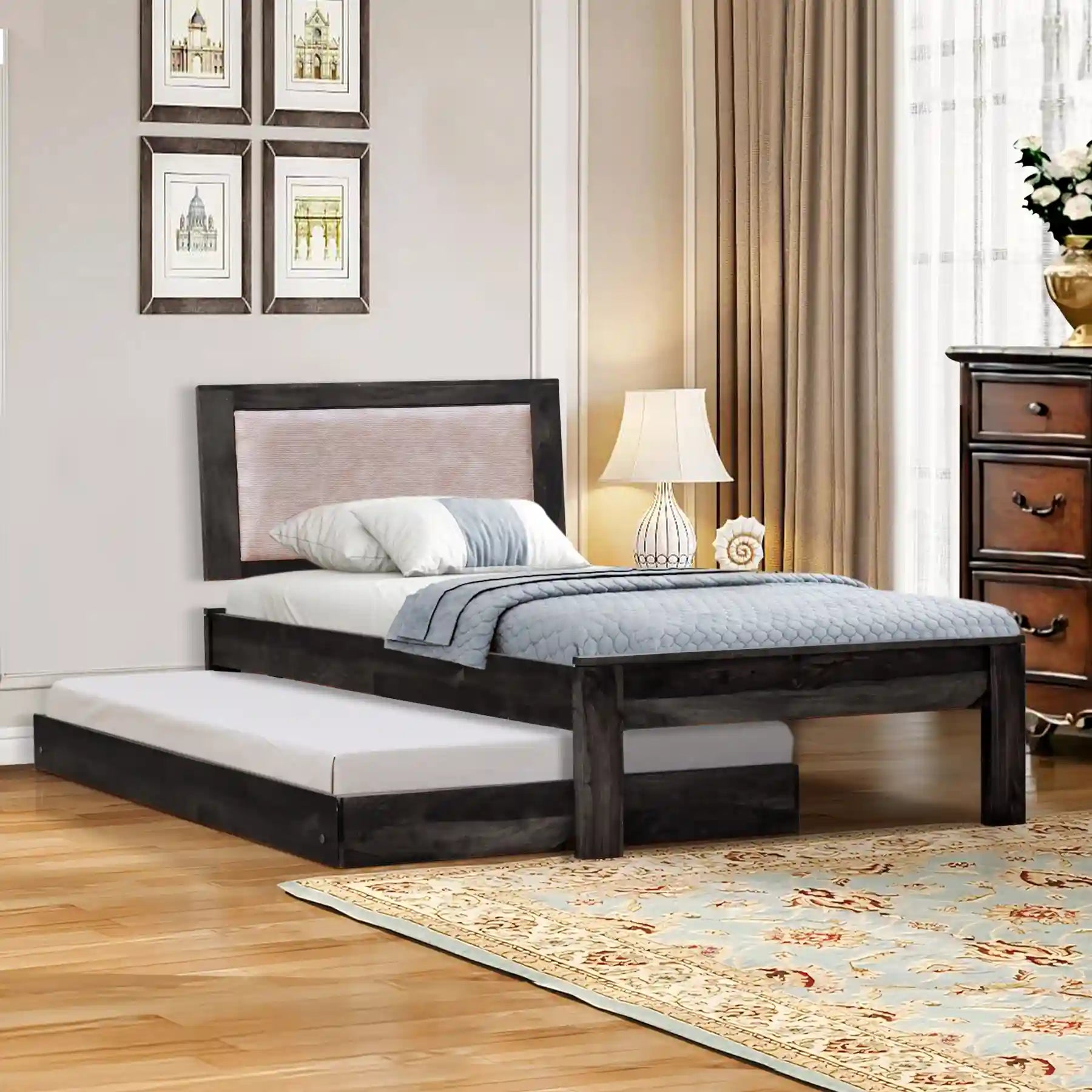 Mukund_Sheesham_Wood_Single_Bed_With_Trundle