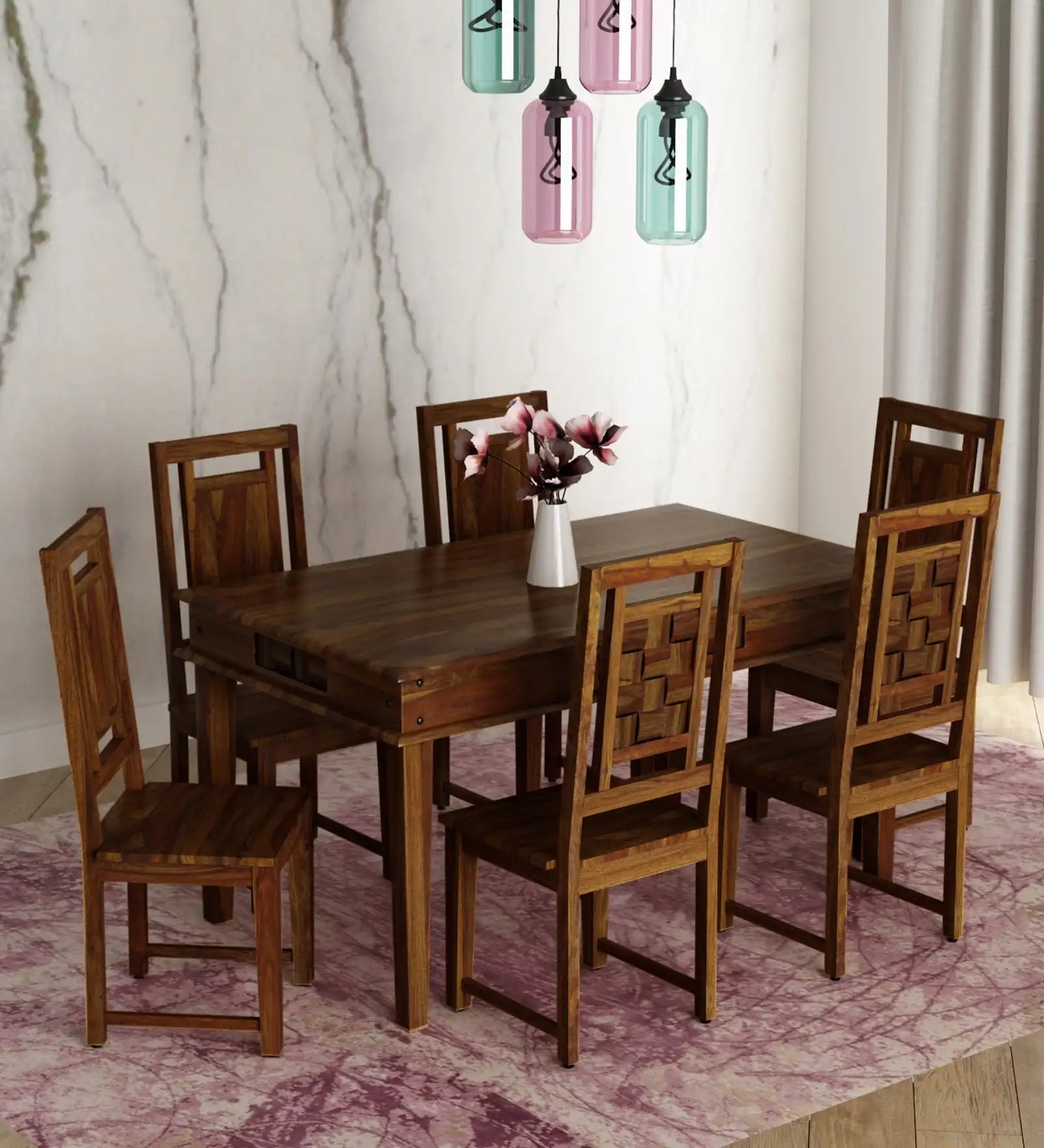 Niware Solid Sheesham Wood 6 Seater Dining Sets