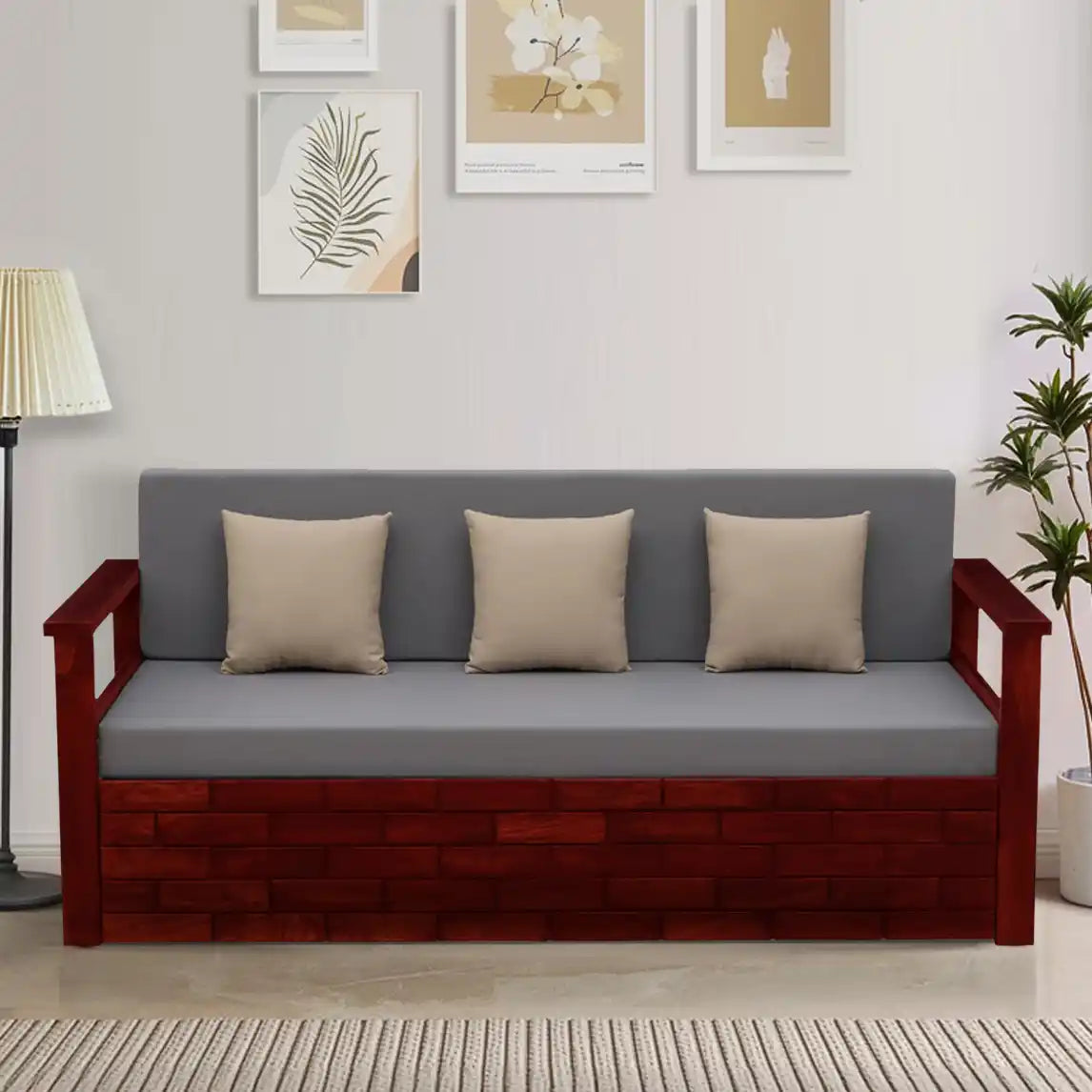 Rudra Solid Wood 3 Seater Sofa