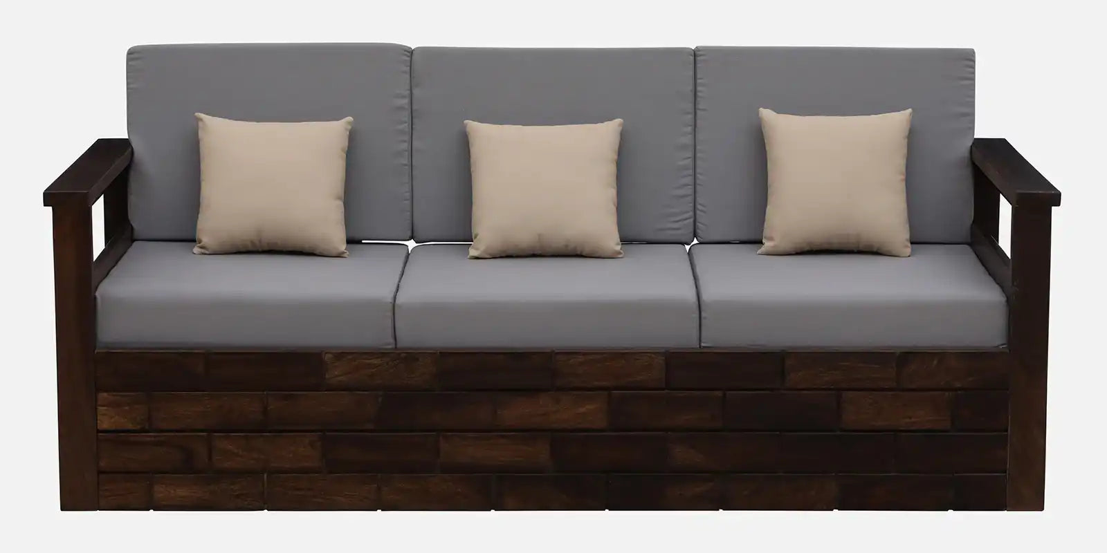 Capri Solid Wood 3 Seater Sofa cum Bed