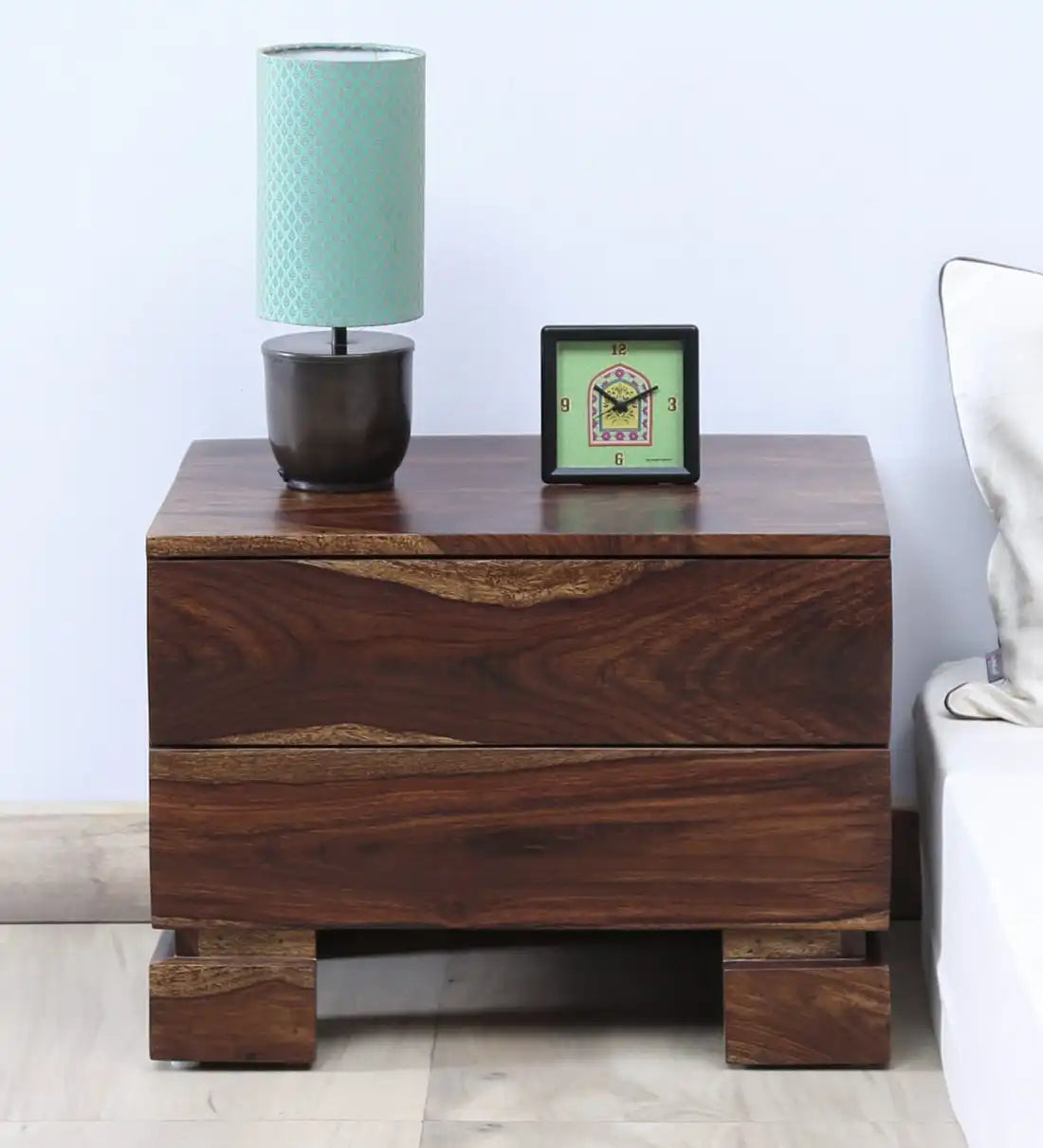 Wave Solid Wood Bedside Table