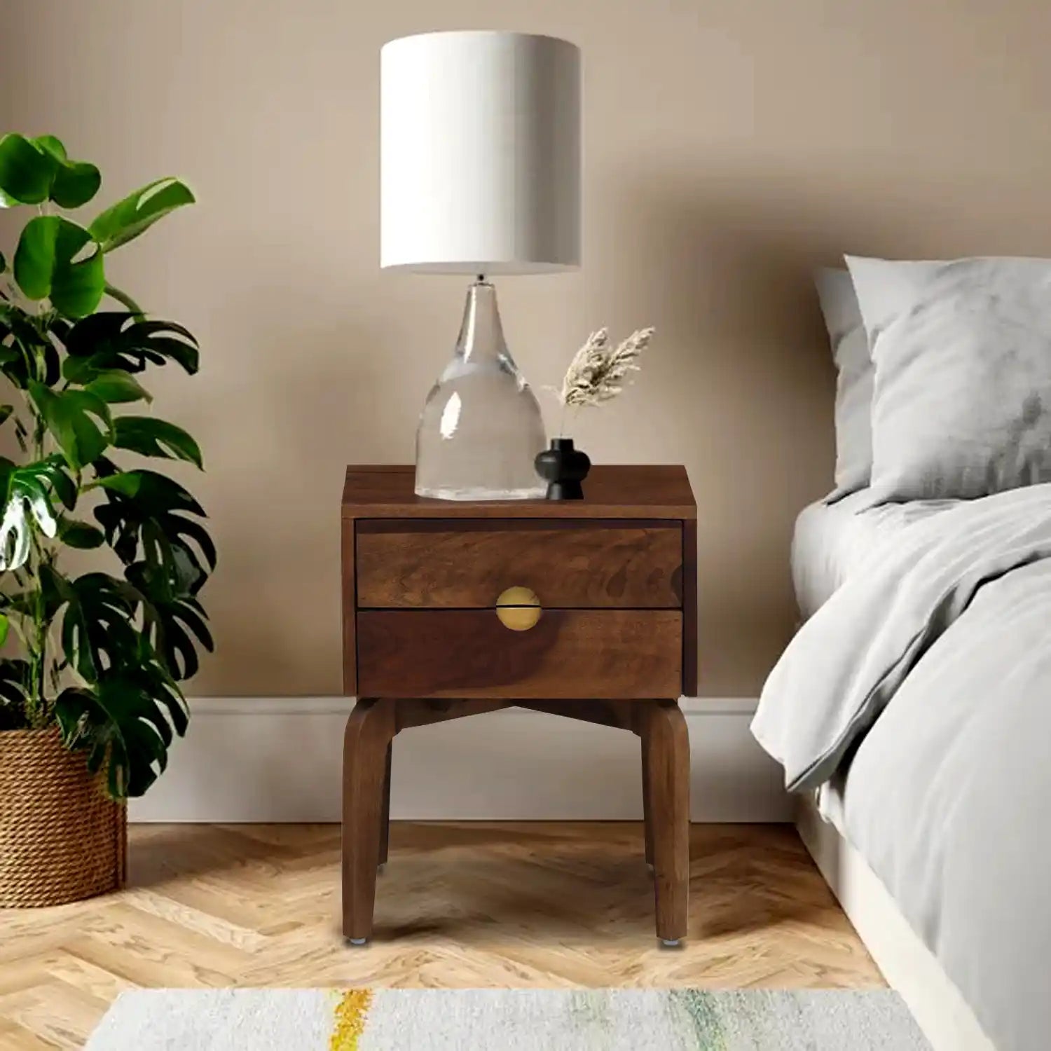 Tulsi Solid Wood Bedside Table