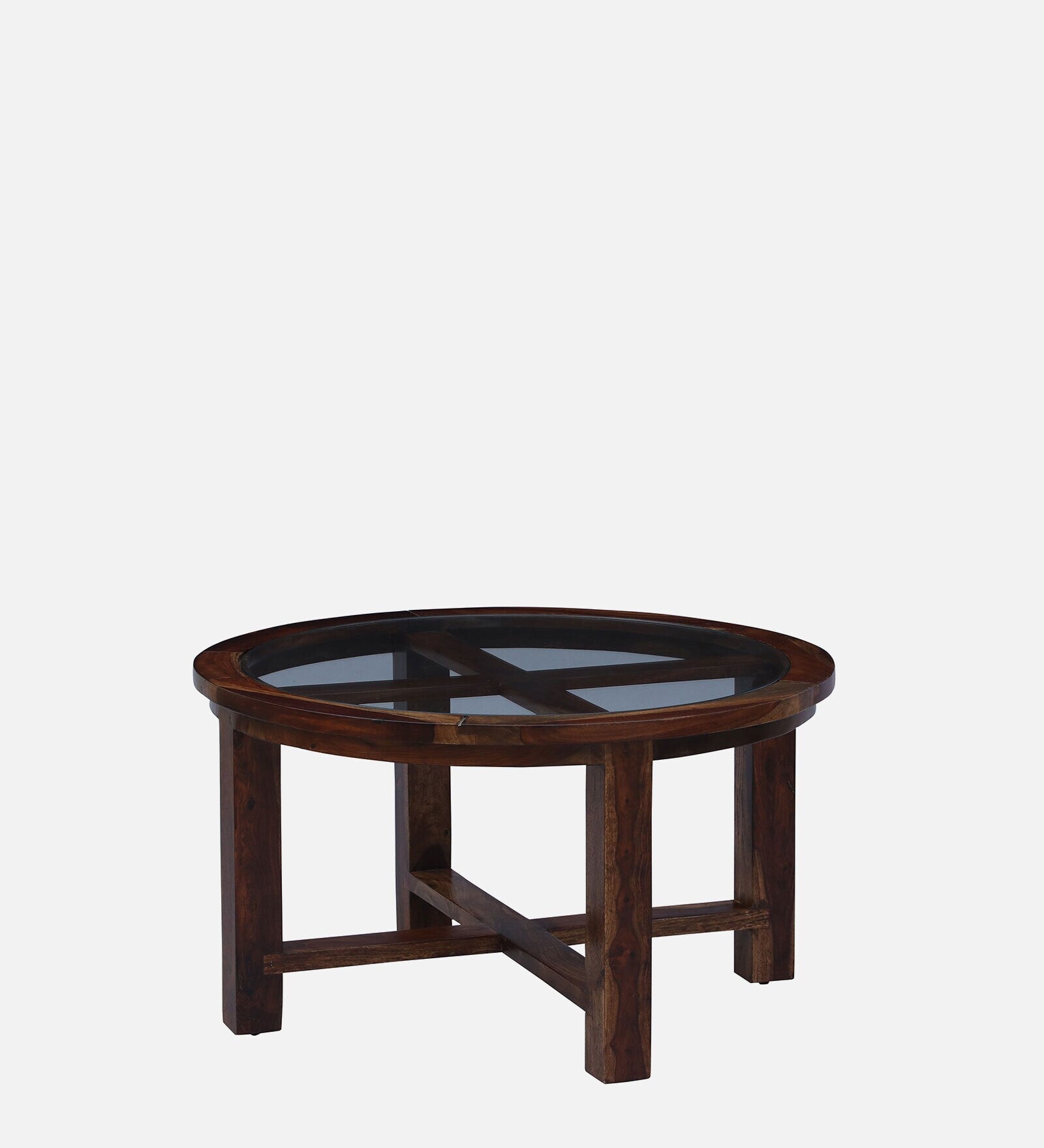 Floyd Solid Wood 4 Seater Coffee Table Set in Provincial Teak Finish by Rajwada - Rajwada Furnish