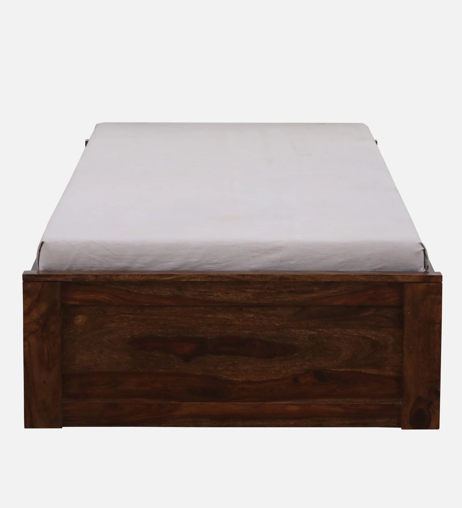 Divyam Sheesham Wood Single Bed In Provincial Teak Finish With Box Storage by Rajwada - Rajwada Furnish