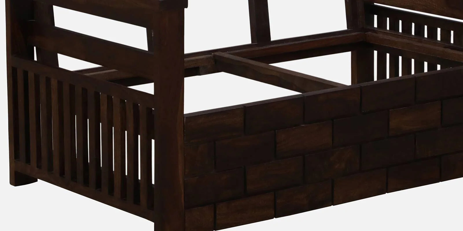 Annei Solid Wood 2 Seater Sofa In Provincial Teak Finish By Rajwada - Rajwada Furnish