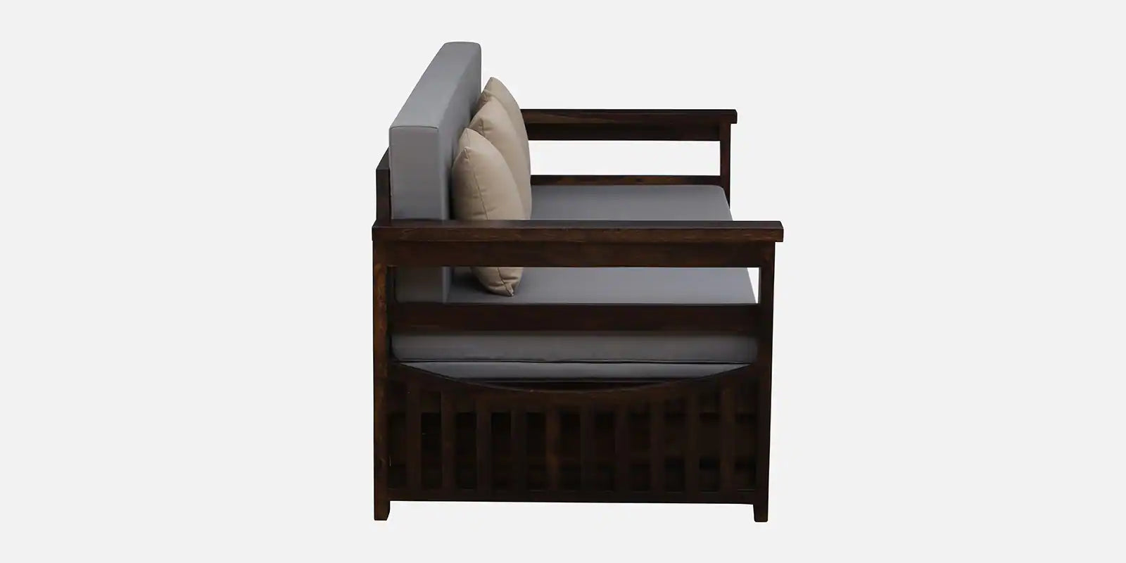 Annei Solid Wood 3 Seater Sofa Cum Bed In Provincial Teak Finish By Rajwada - Rajwada Furnish