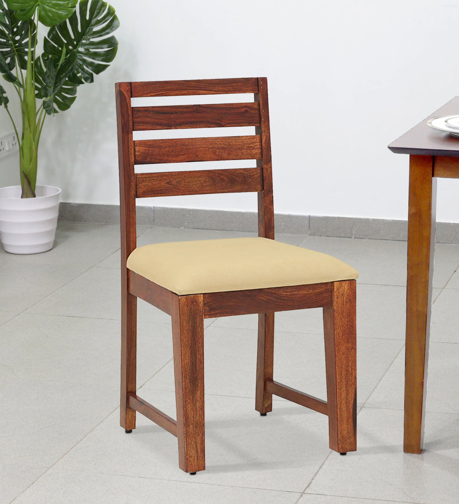 Oslo Solid Wood Dining Chairs (Set of 2) In Honey Oak Finish By Rajwada - Rajwada Furnish