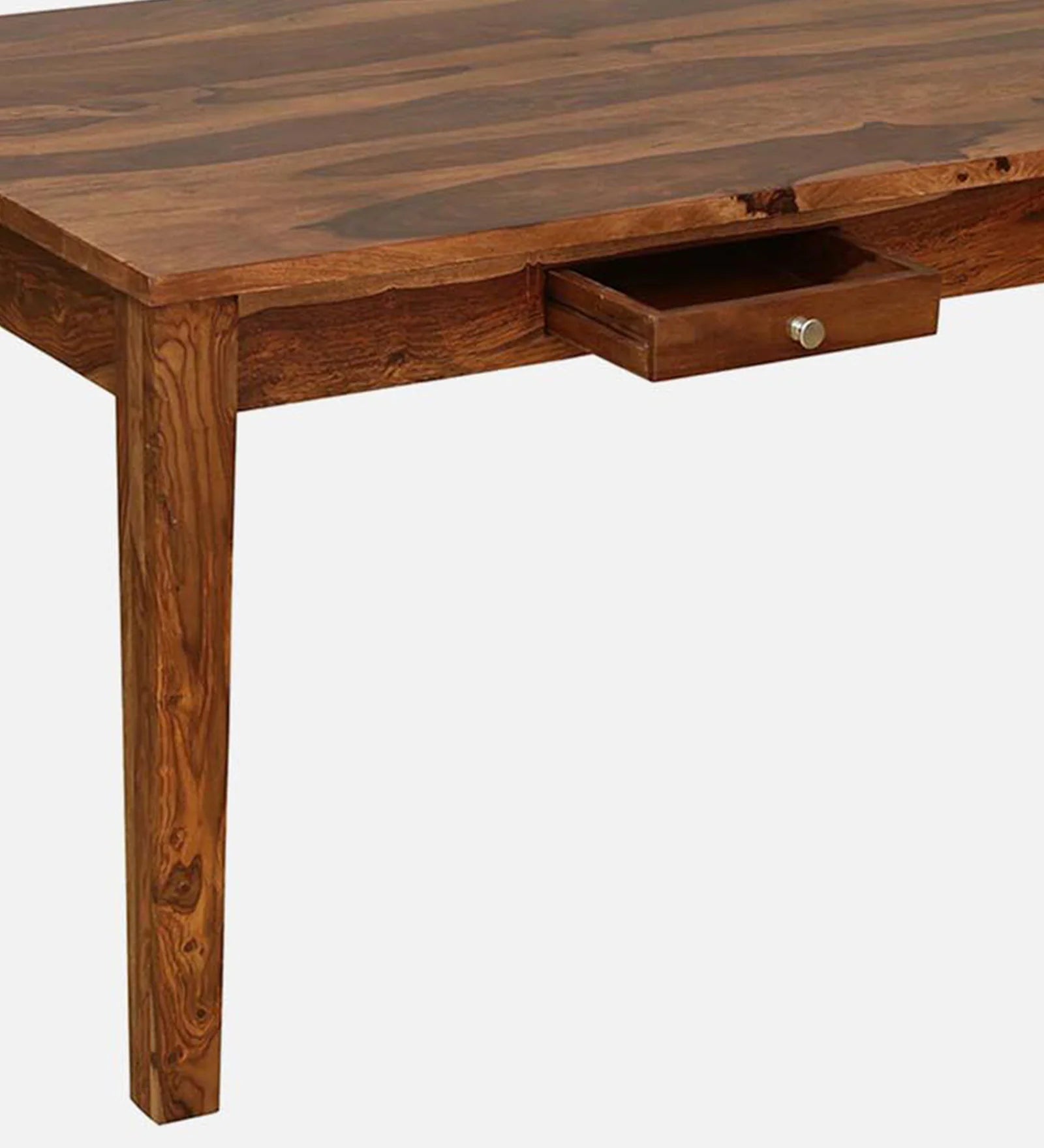 Oslo Solid Wood 6 Seater Dining Table In Rustic Teak Finish By Rajwada - Rajwada Furnish
