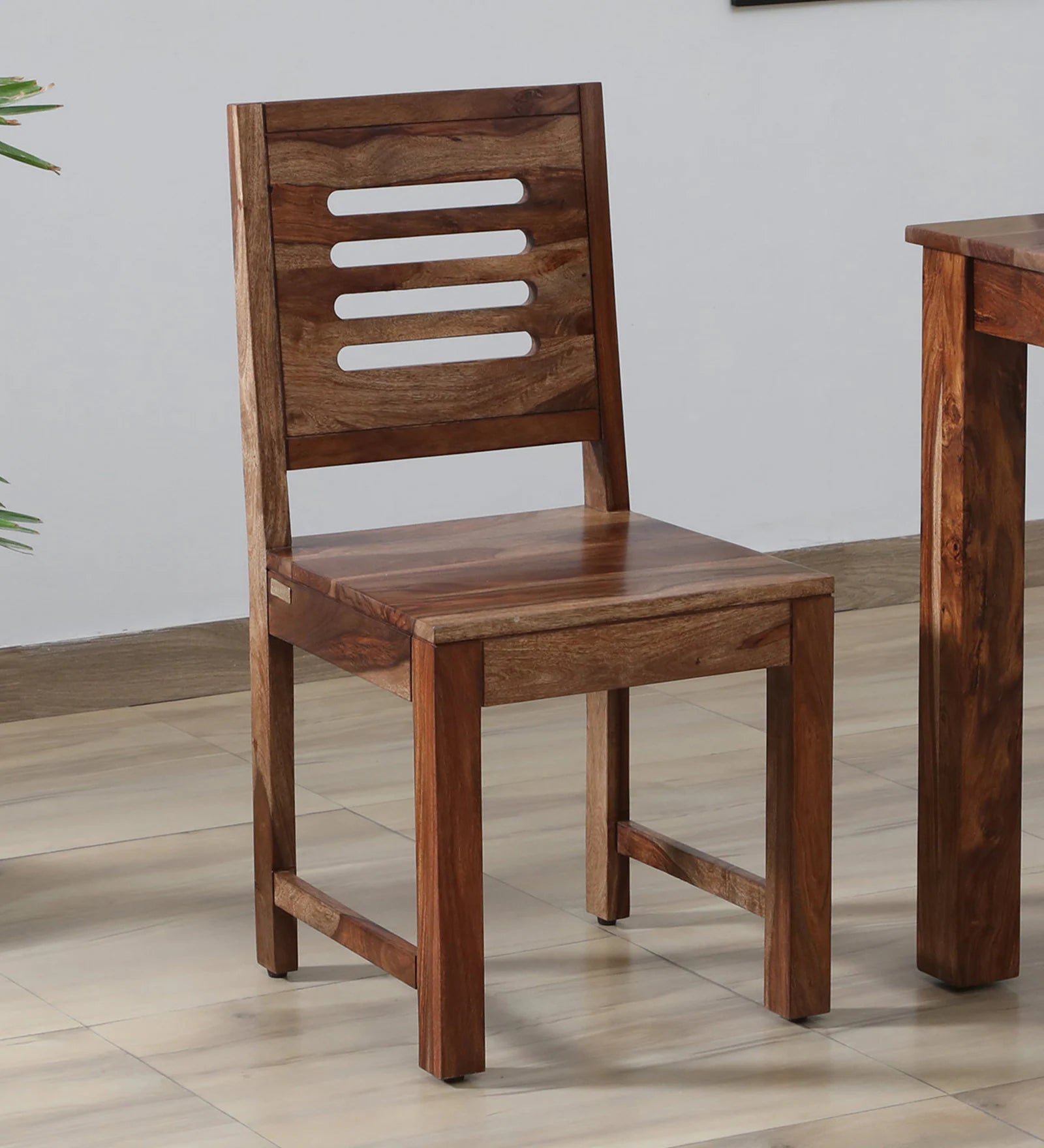 Saho Solid Wood Dining Chair (Set Of 2) In Natural Teak Finish By Rajwada - Rajwada Furnish
