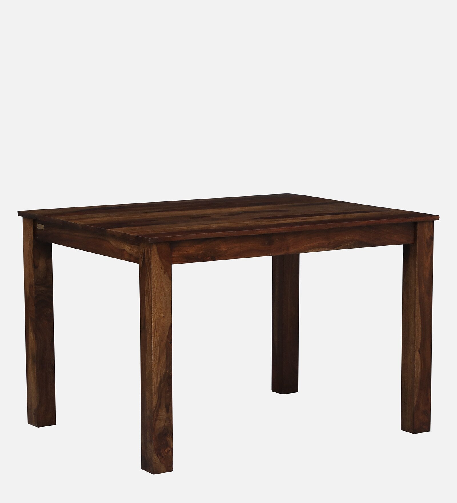 Saho Solid Wood 4 Seater Dining Table In Walnut Finish By Rajwada - Rajwada Furnish