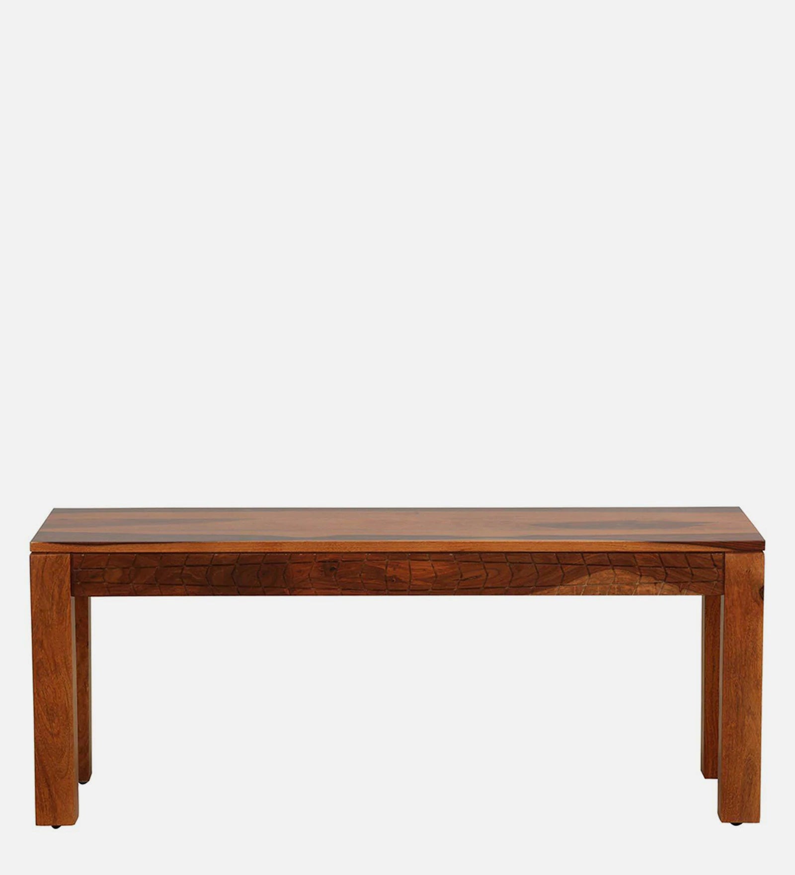 Harmonia Solid Wood Dining Bench In Honey Oak Finish By Rajwada - Rajwada Furnish